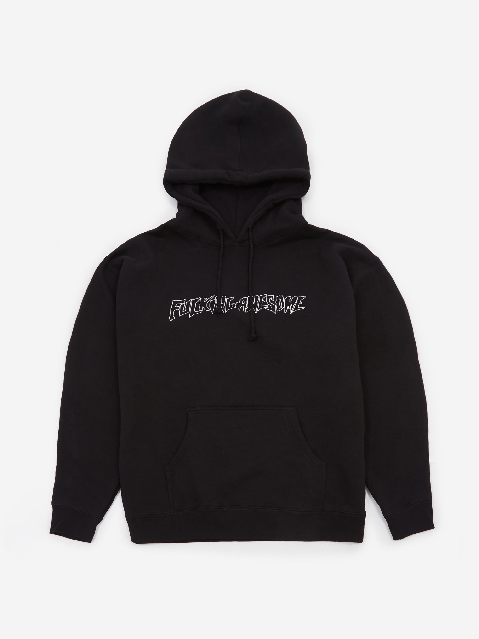 Fucking Awesome Outline Stamp Hoodie - Black – Goodhood