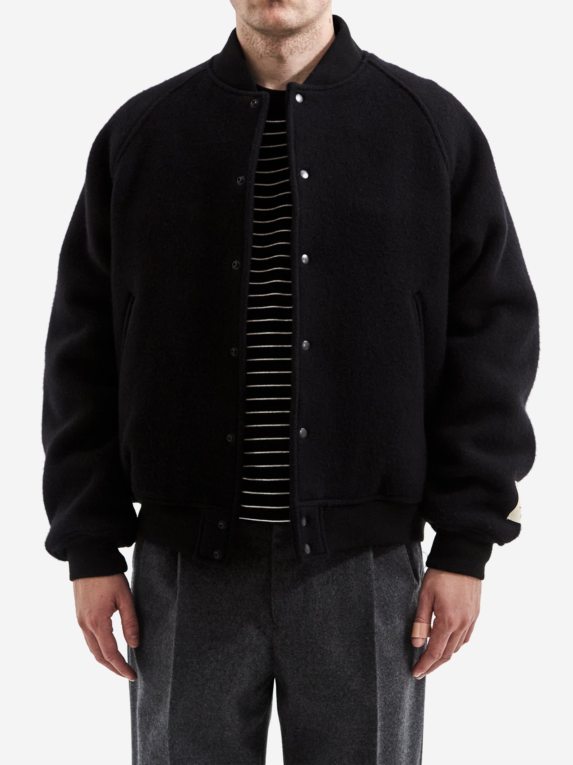 Farah Japan Varsity Jacket - Black – Goodhood