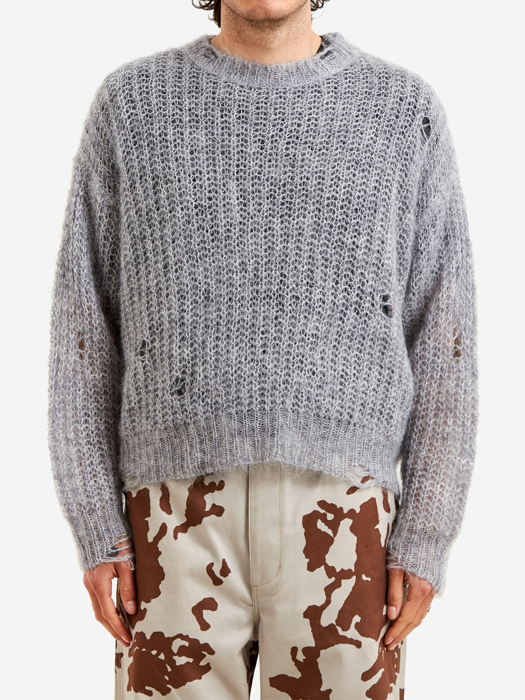 Flagstuff Boro Mohair Knit - Grey – Goodhood