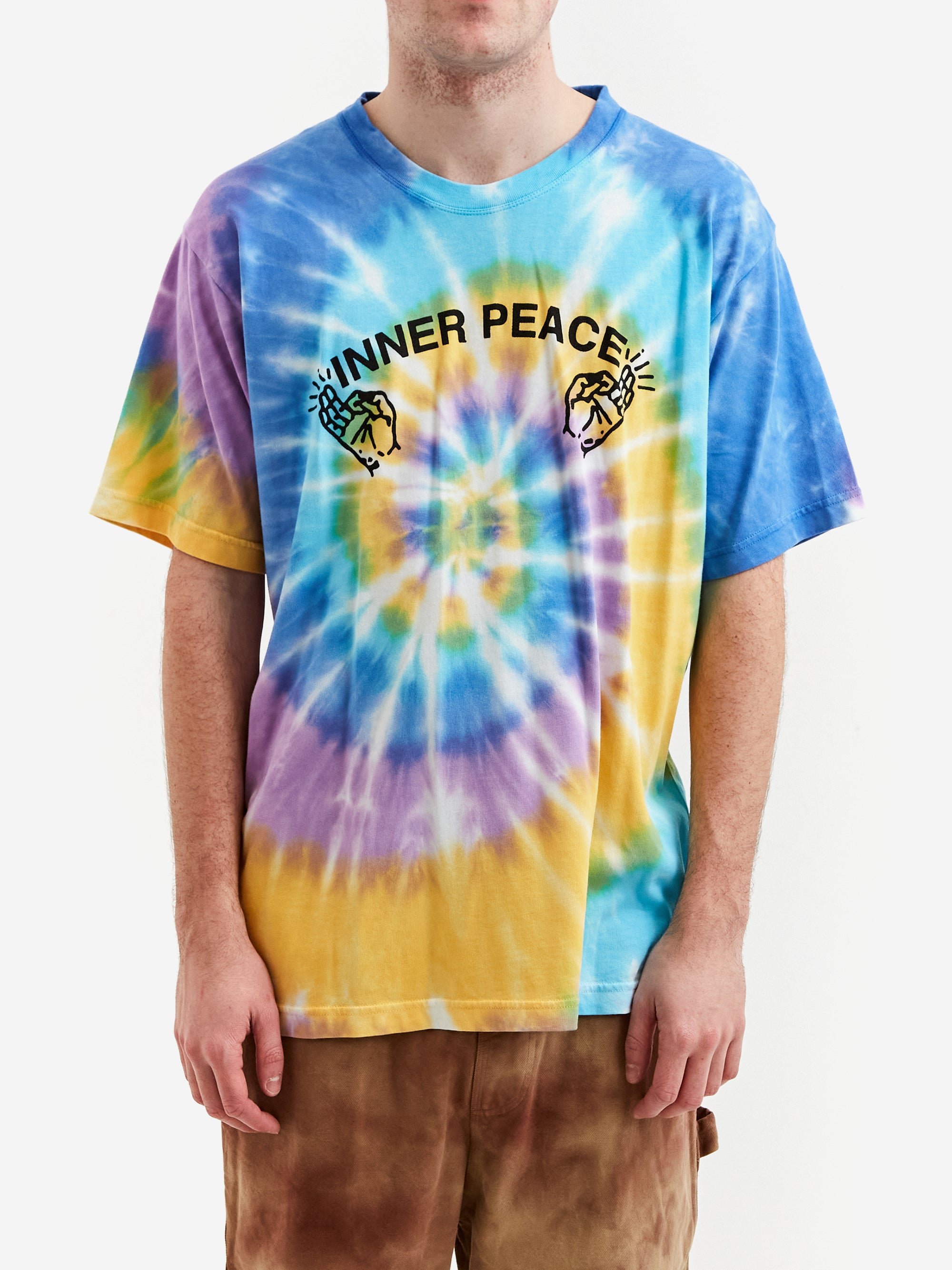 Good Morning Tapes Inner Peace Short Sleeve T-Shirt - Tie Dye
