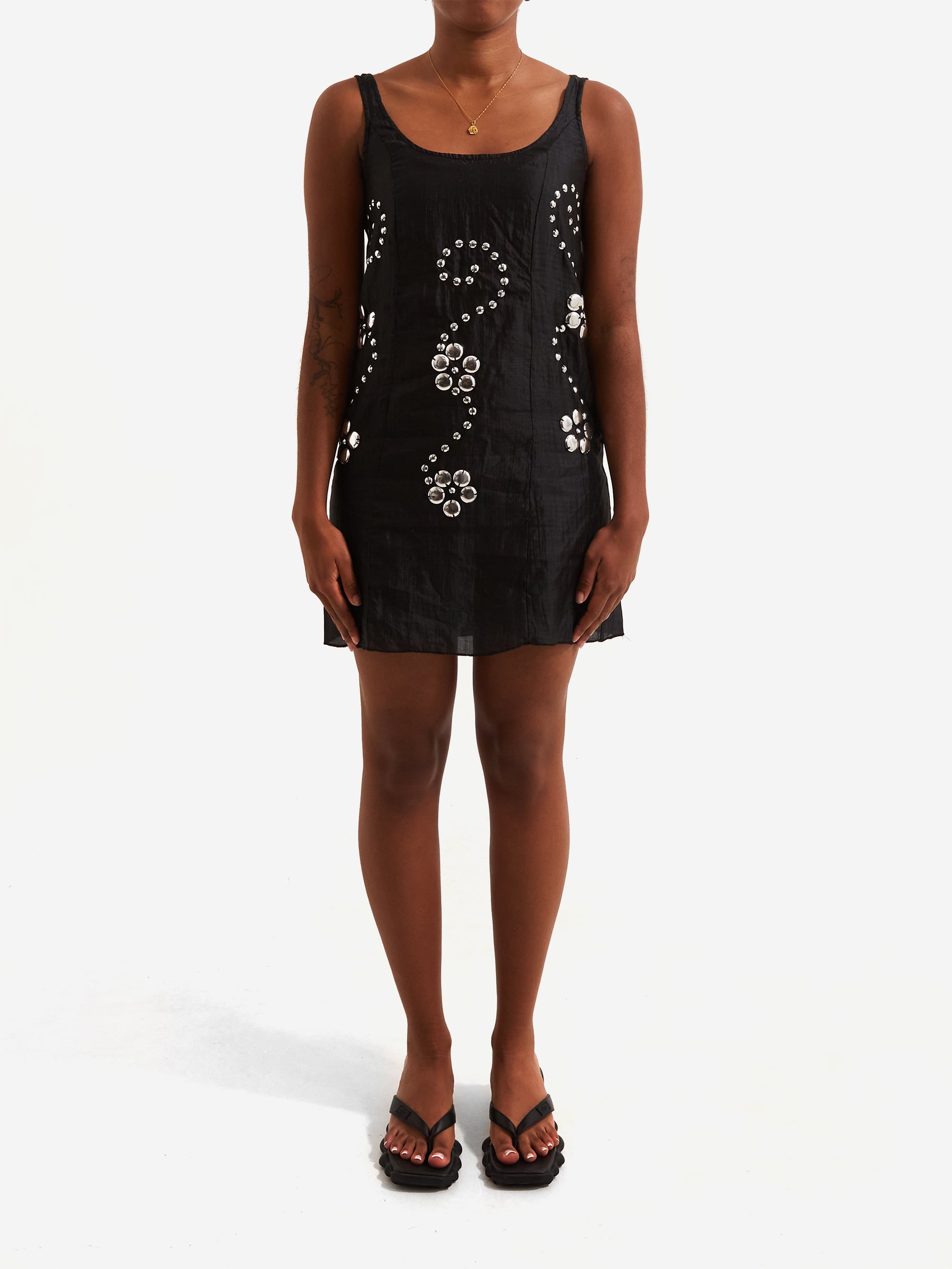 black stud dress Gimaguas Claude Studs Mini Dress