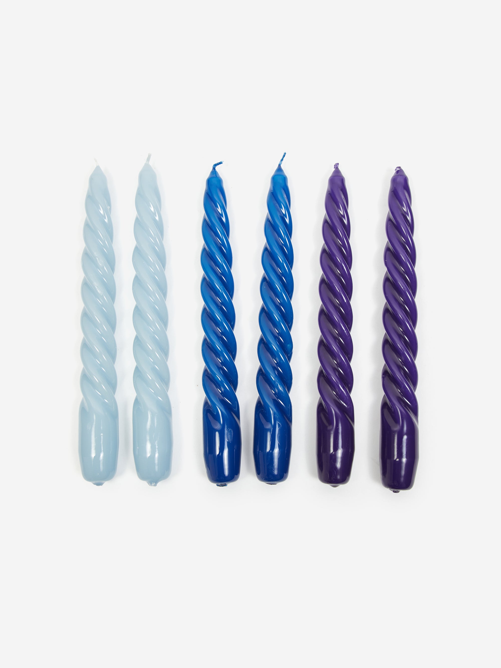 6 candele blu e rosa Twist - HAY