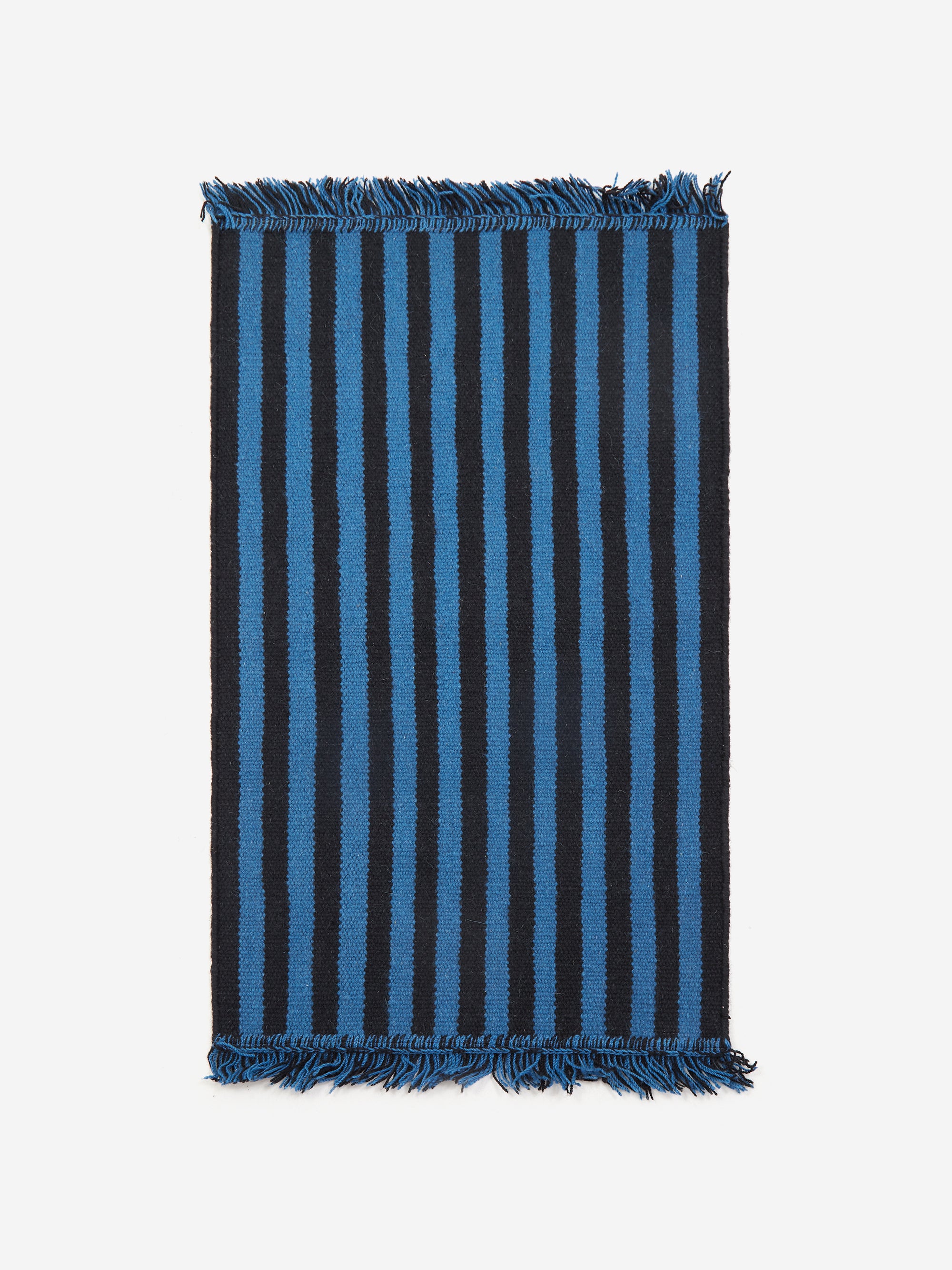 HAY Stripes and Stripes Wool Rug - L95 x W52 - Blue – Goodhood