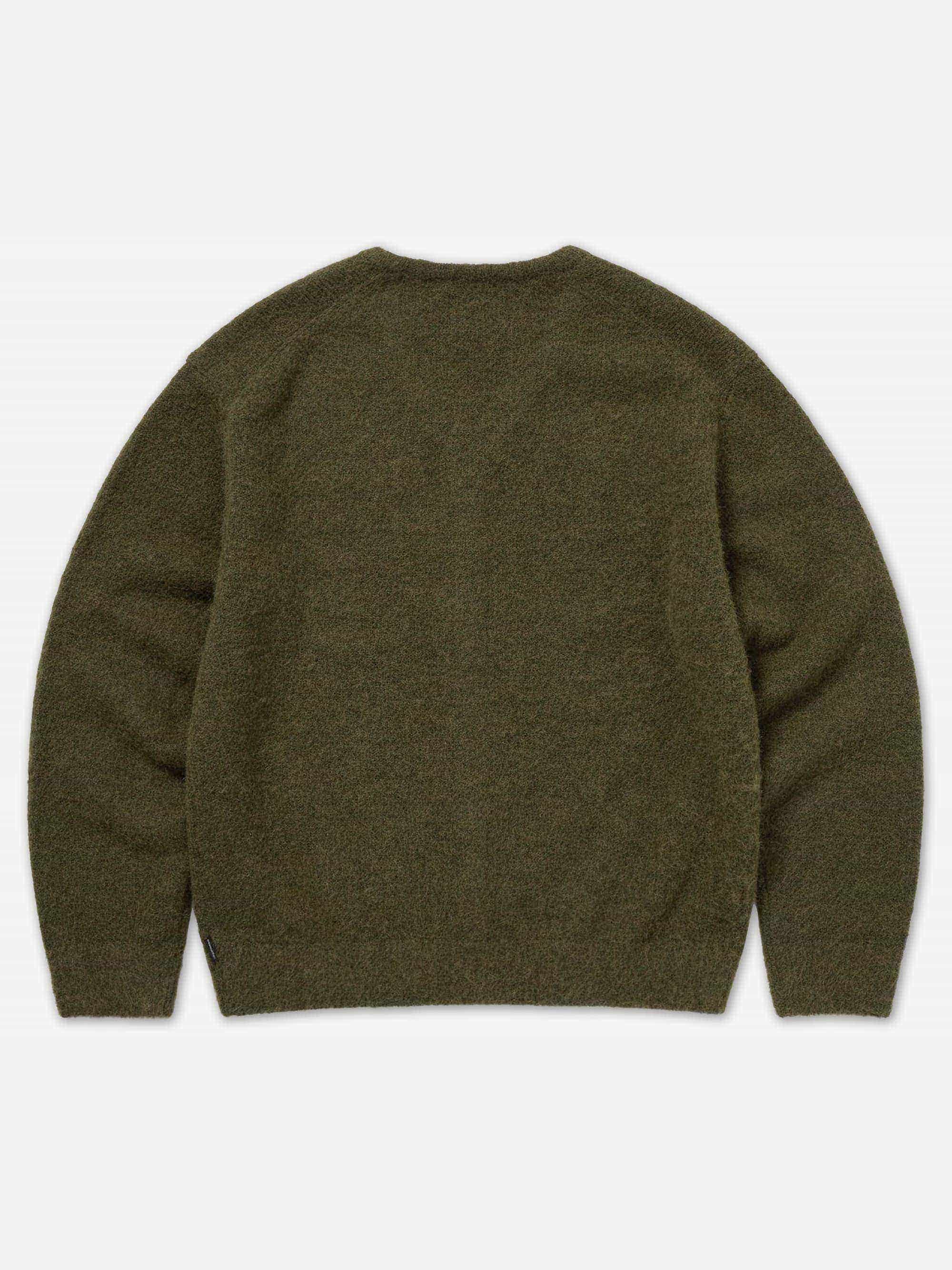 Hairy-Knit-Cardigan-Olive-