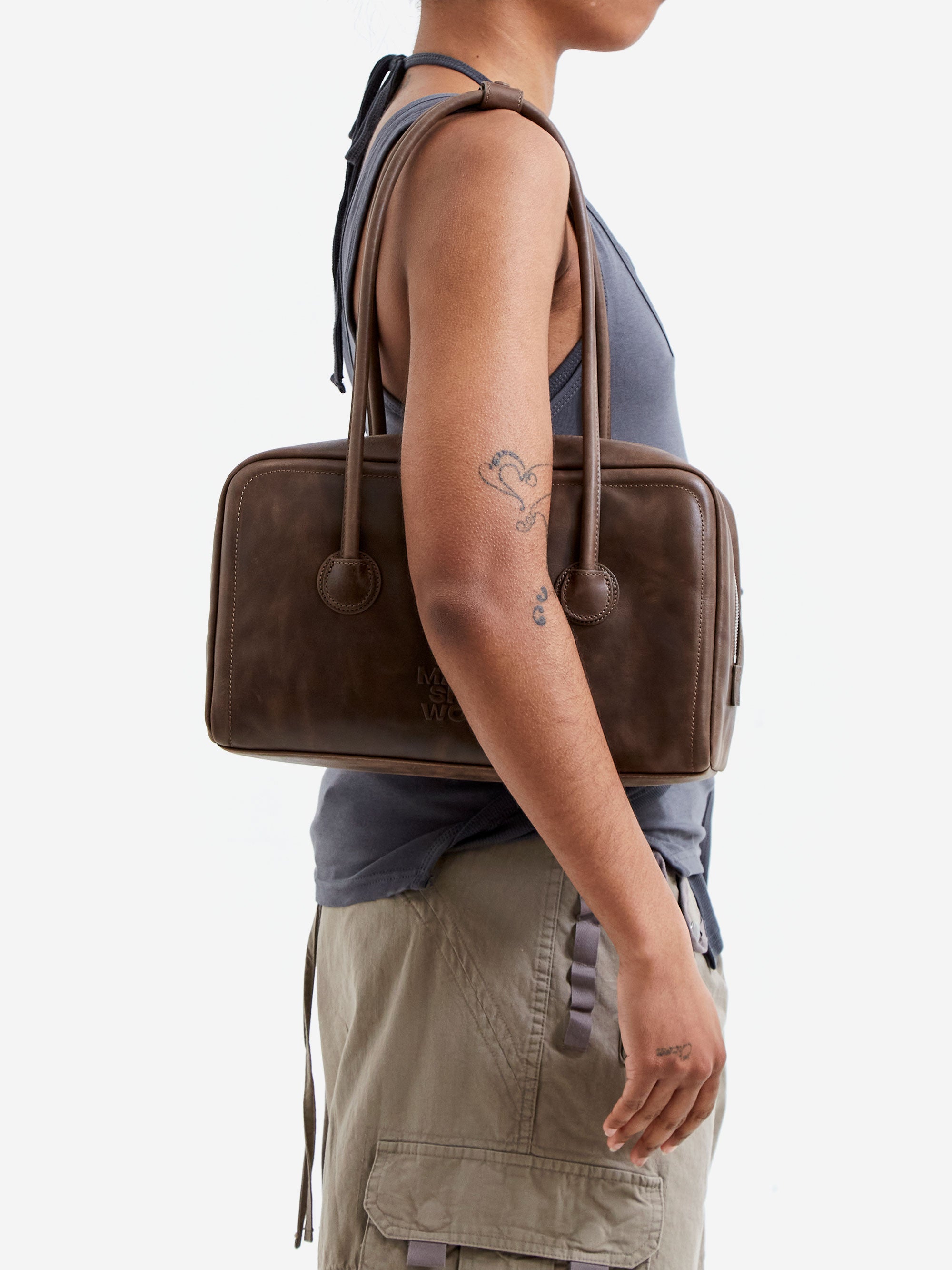 MARGESHERWOOD Soft Boston Washed Brown Pull Up - Washed Brown Pull