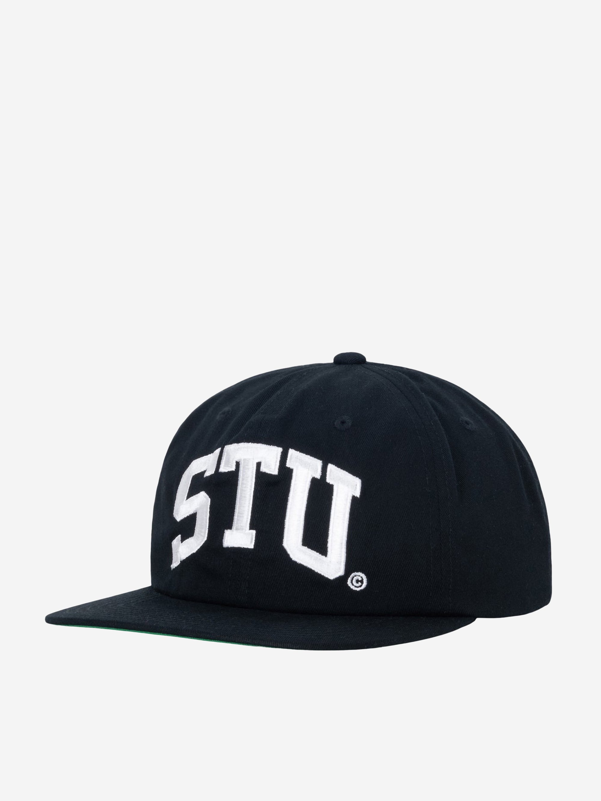 Stussy STU Arch Strapback Cap - Black