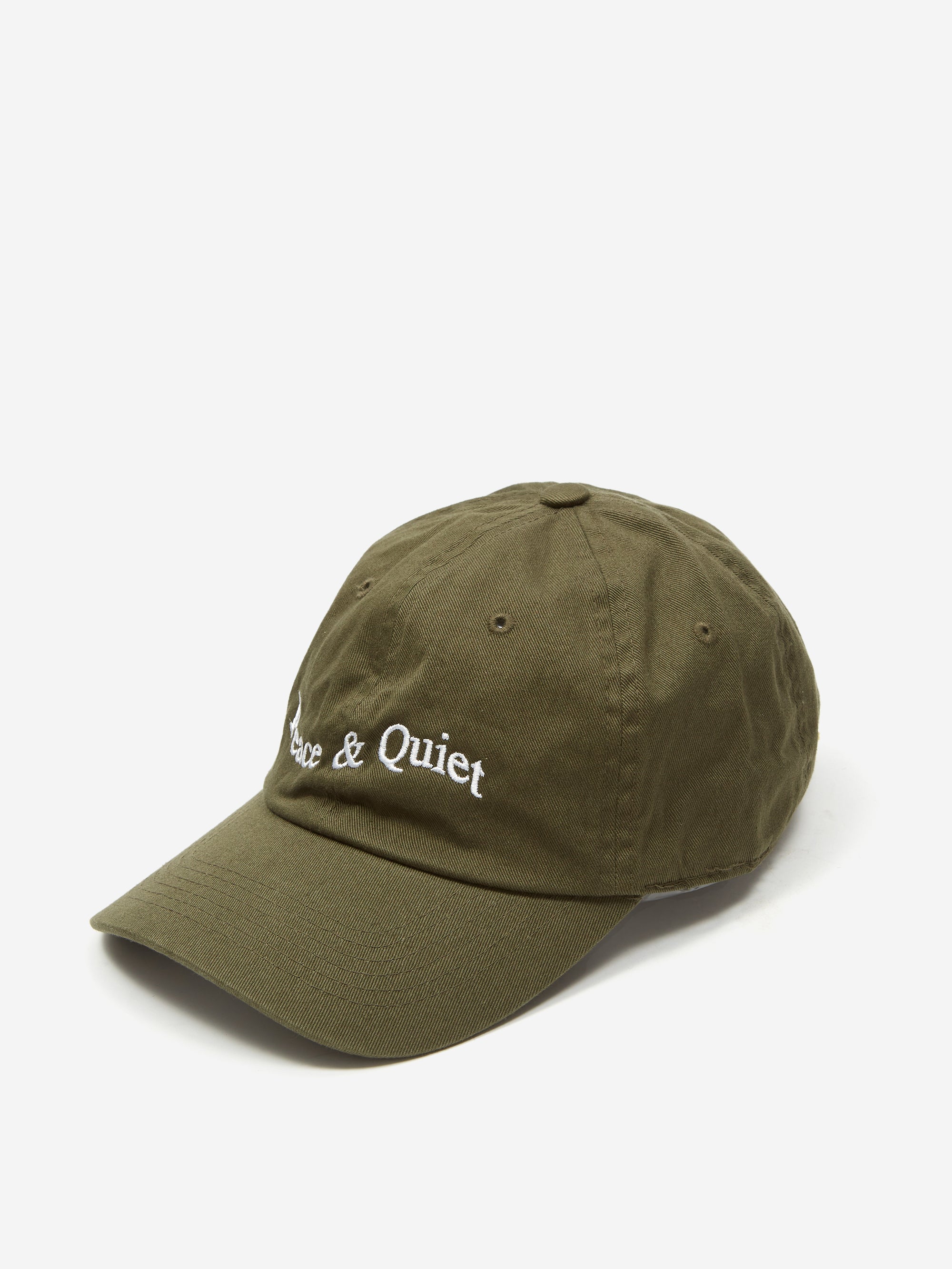 Museum Of Peace & Quiet Wordmark Dad Hat - Olive