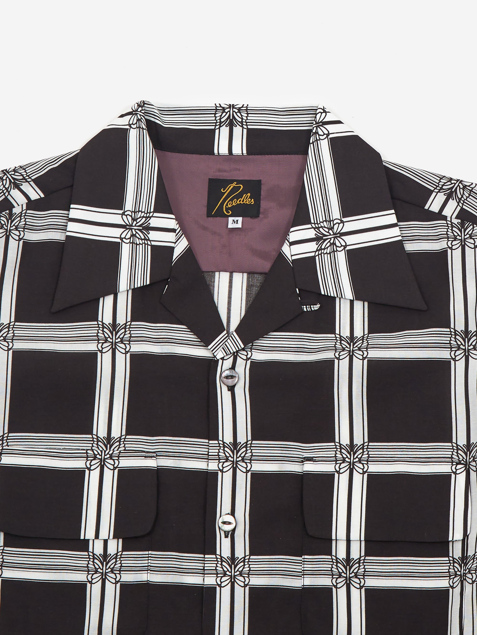 Needles Classic Shirt - R/C Lawn Cloth/Papillon Plaid - Black