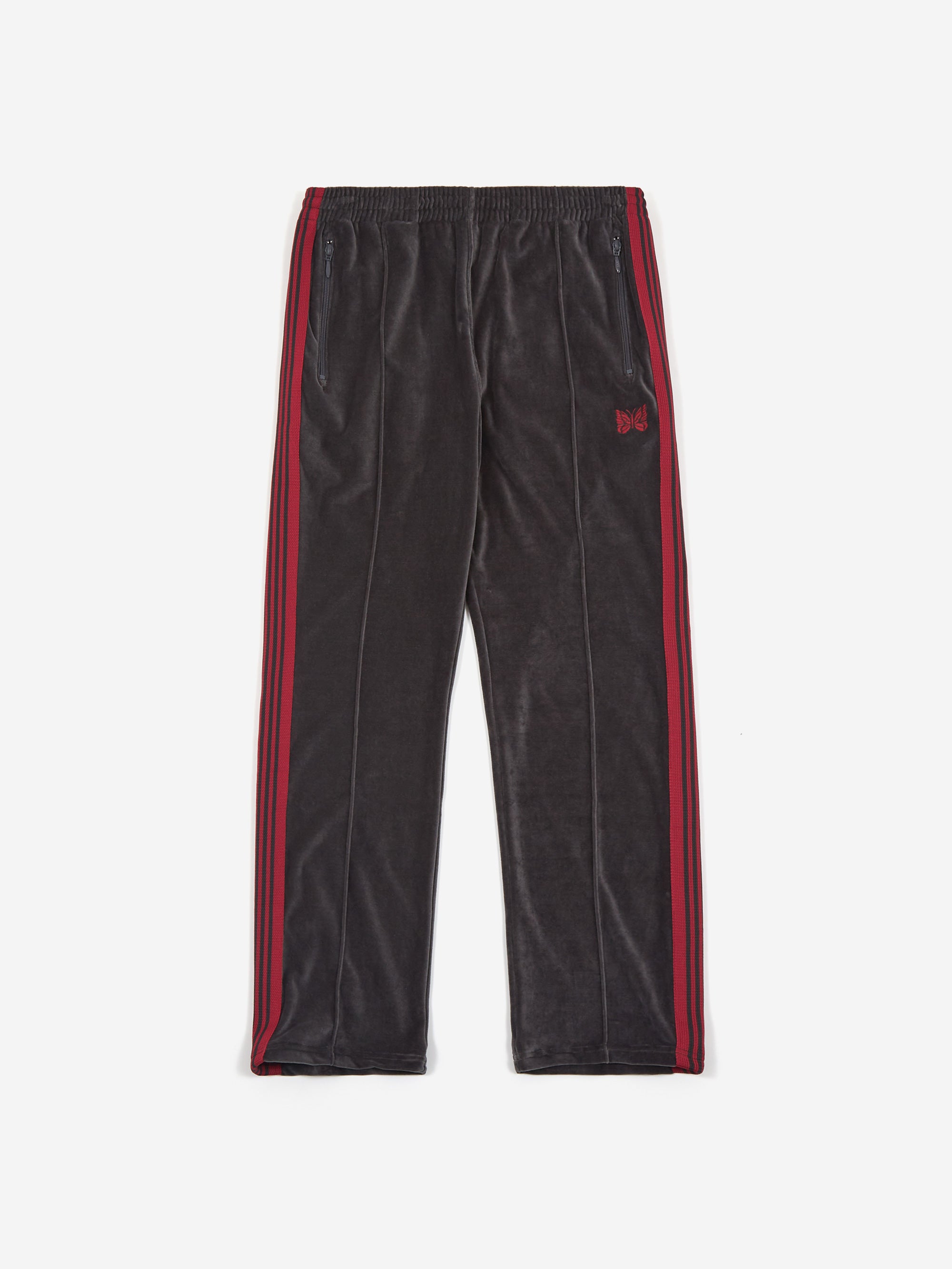 Needles Narrow Track Pant - C/PE Velour - Charcoal