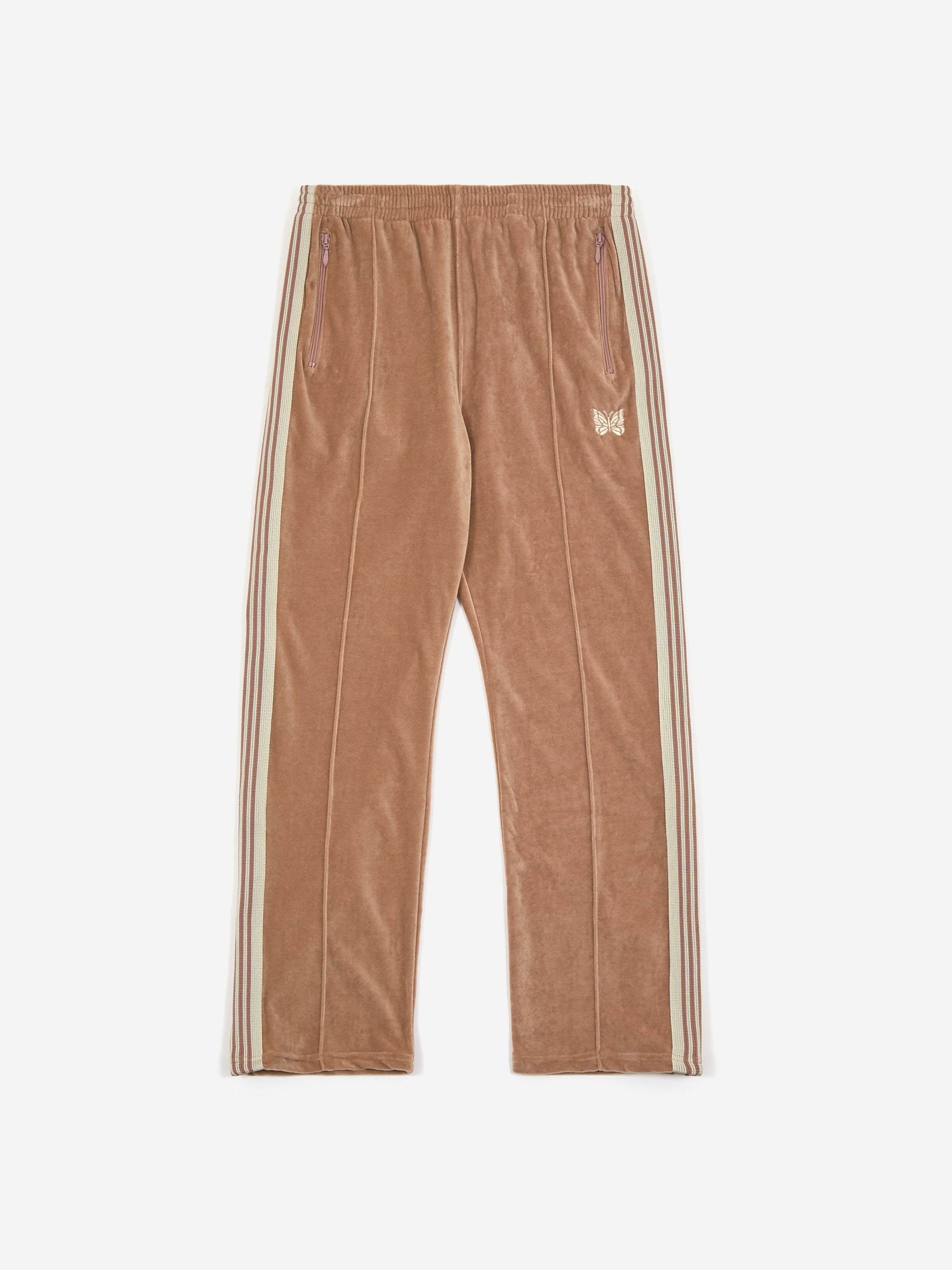 Needles Narrow Track Pant - C/PE Velour - Old Rose – Goodhood