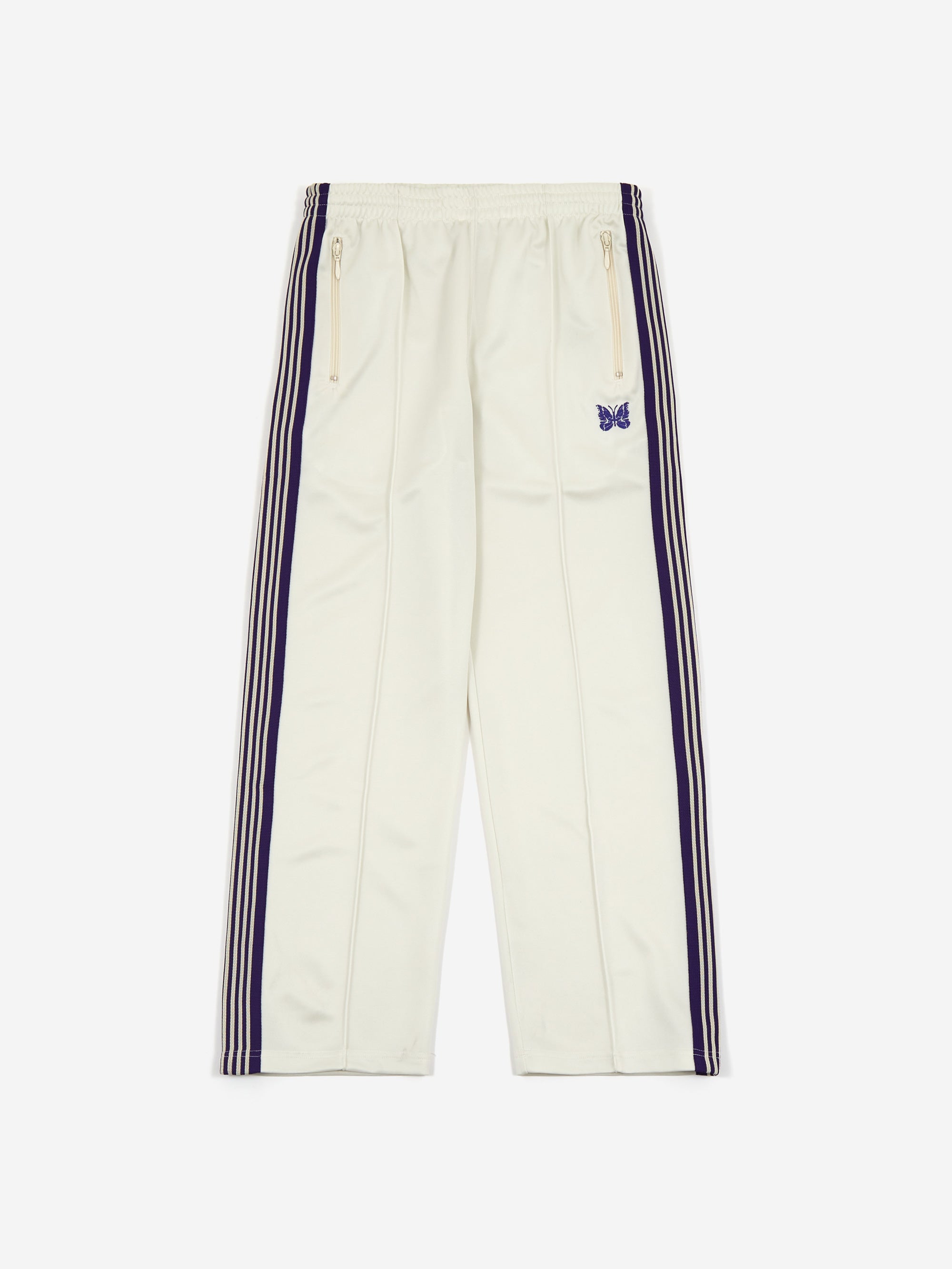 Needles Track Pant - Poly Smooth - Ice White – Goodhood