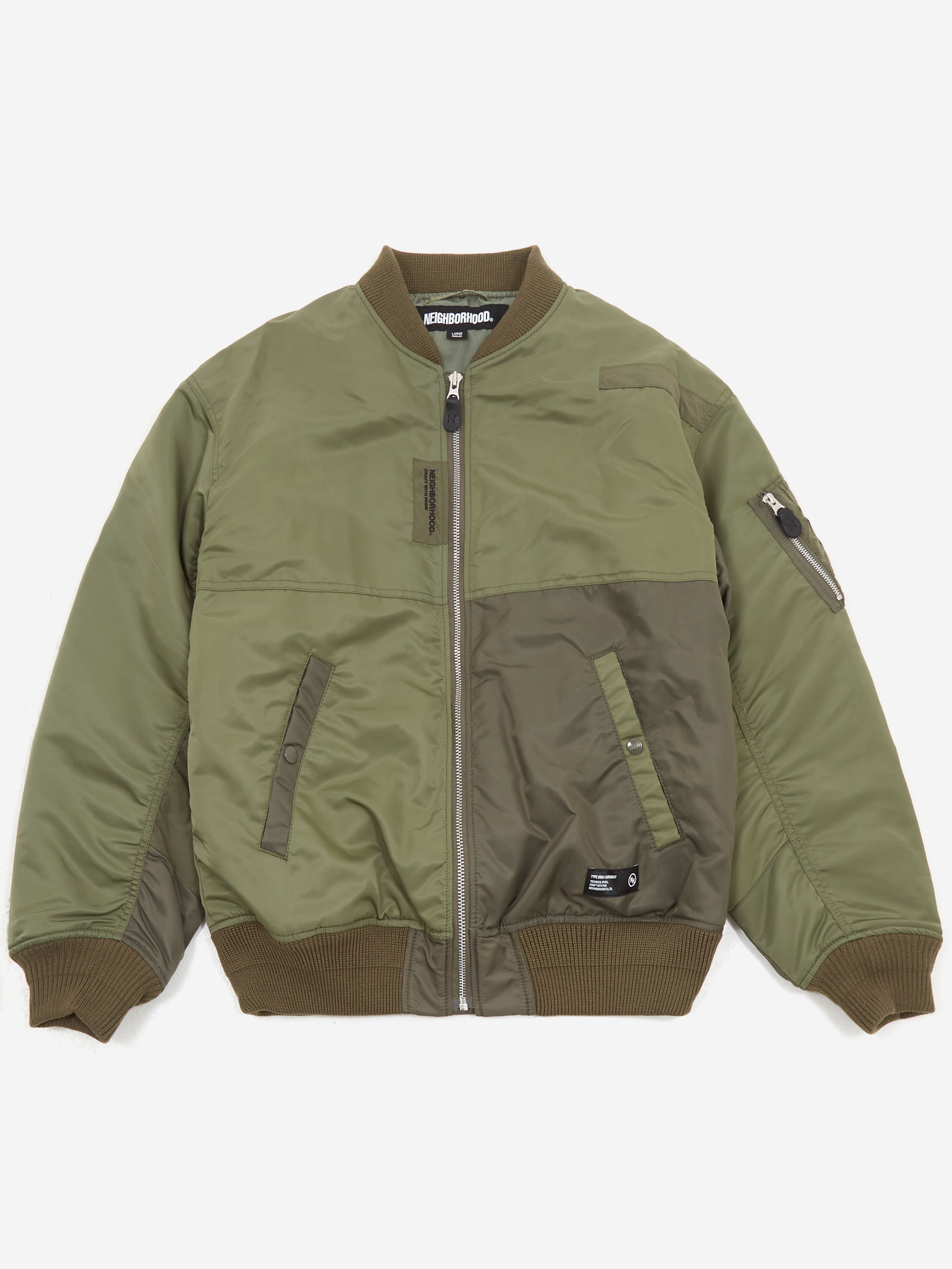 Neighborhood MA-1 Flight Jacket - Olive Drab – Goodhood