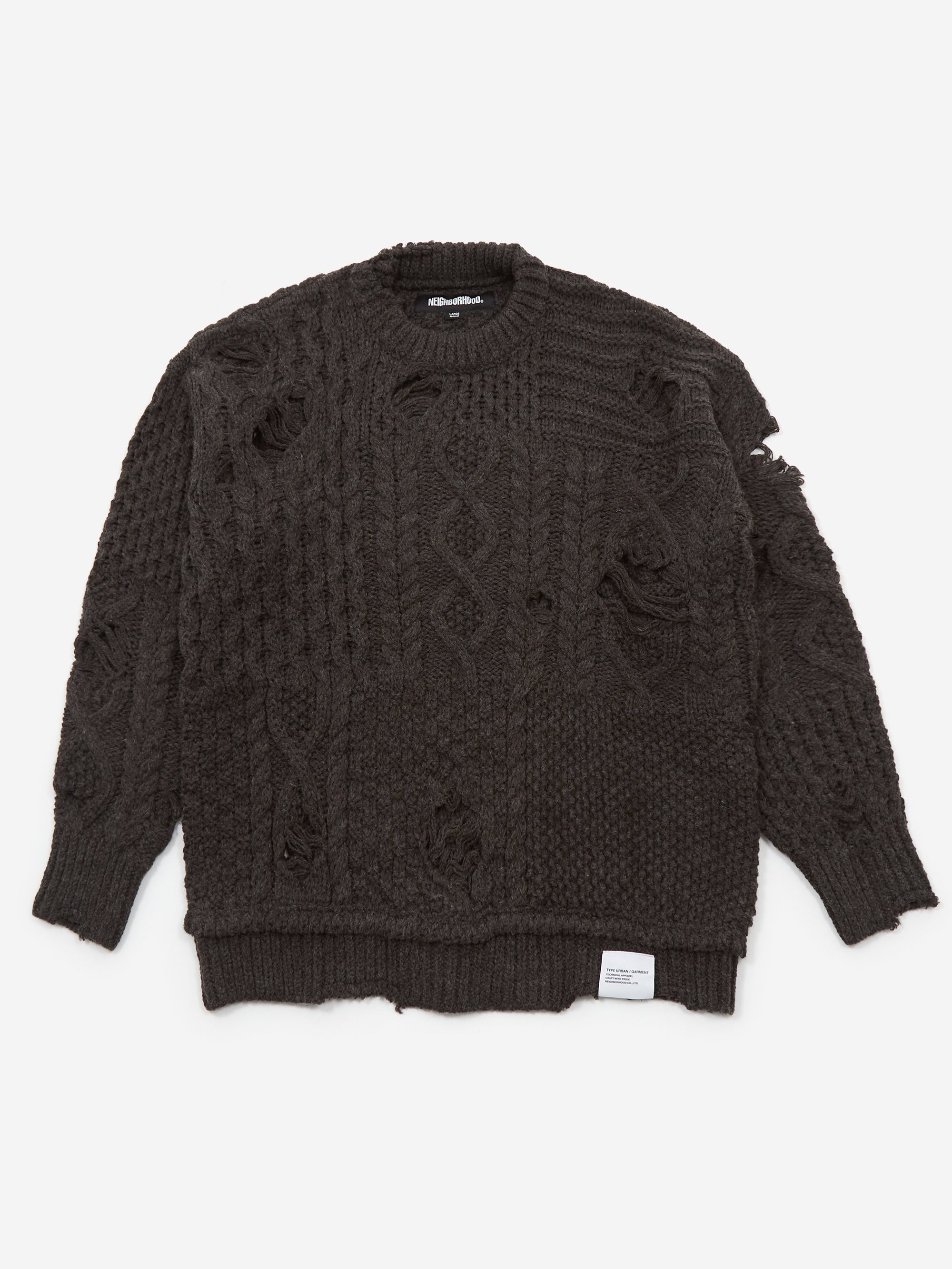 Neighborhood Patchwork Savage Sweater - Charcoal