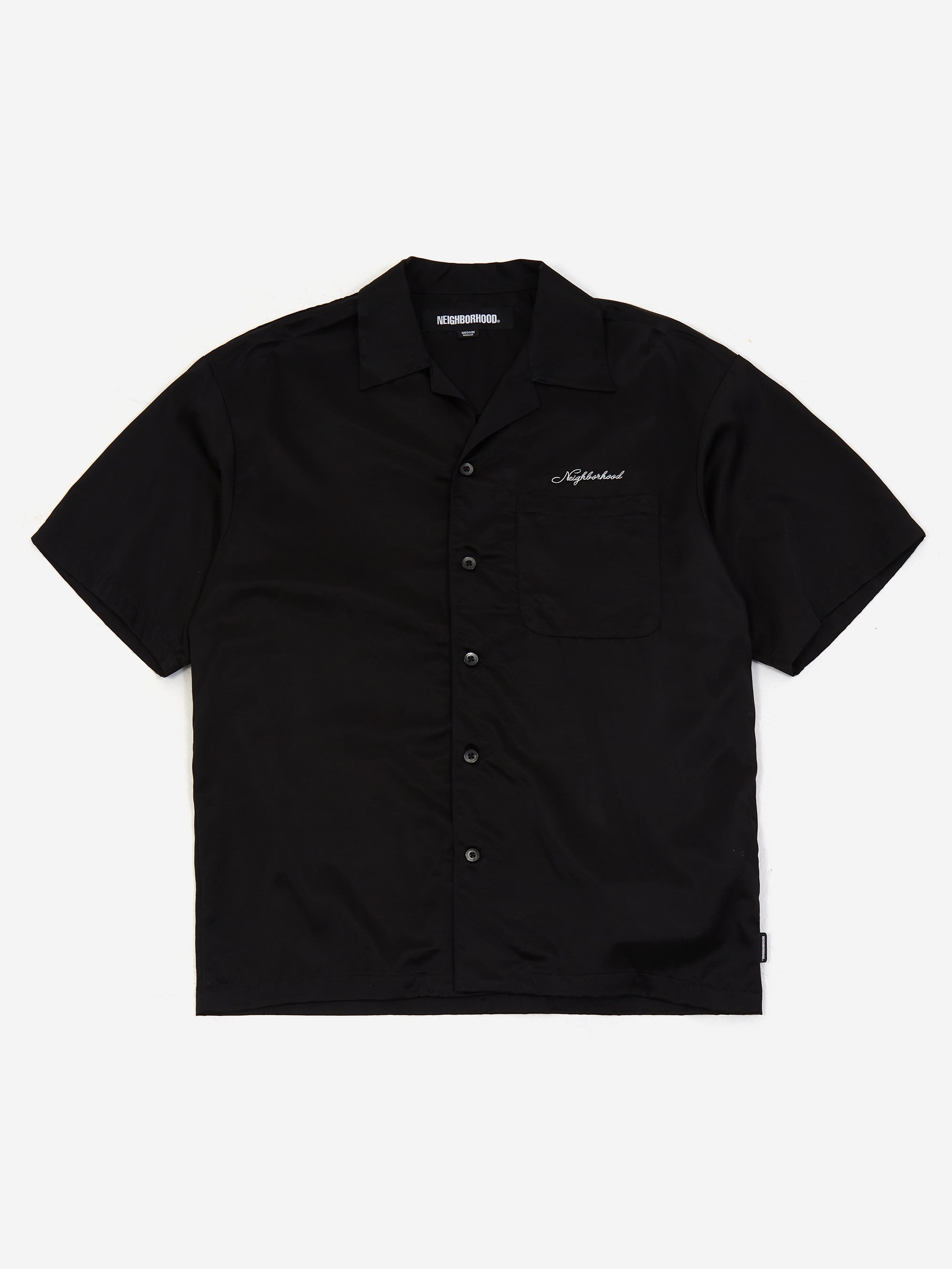 Neighborhood Solid-Colour Hawaiian Shirt SS - Black