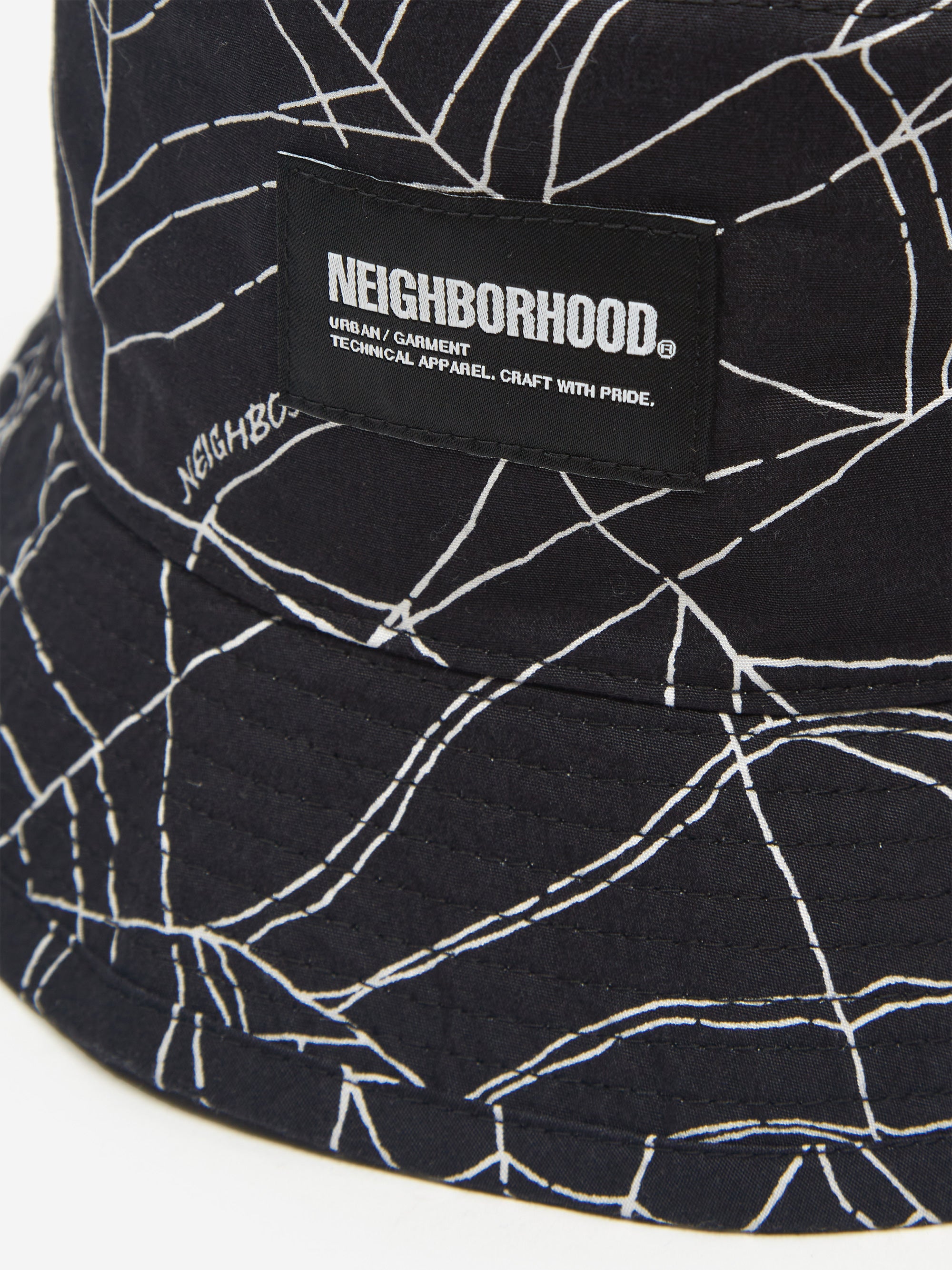 Neighborhood Spiderweb Bucket Hat - Black