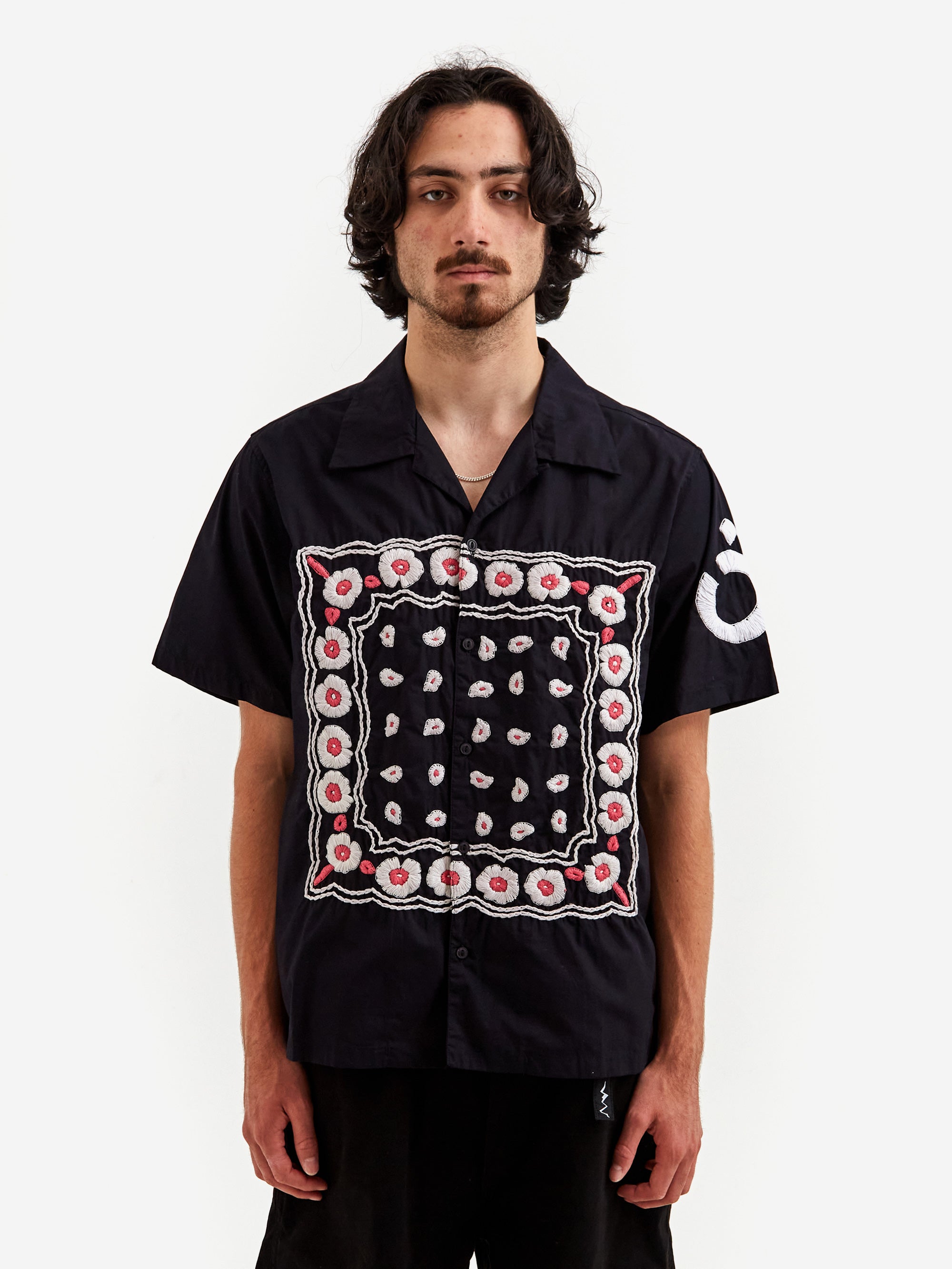 NOMA t.d. Bandana Hand Embroidery Shirt - Black – Goodhood