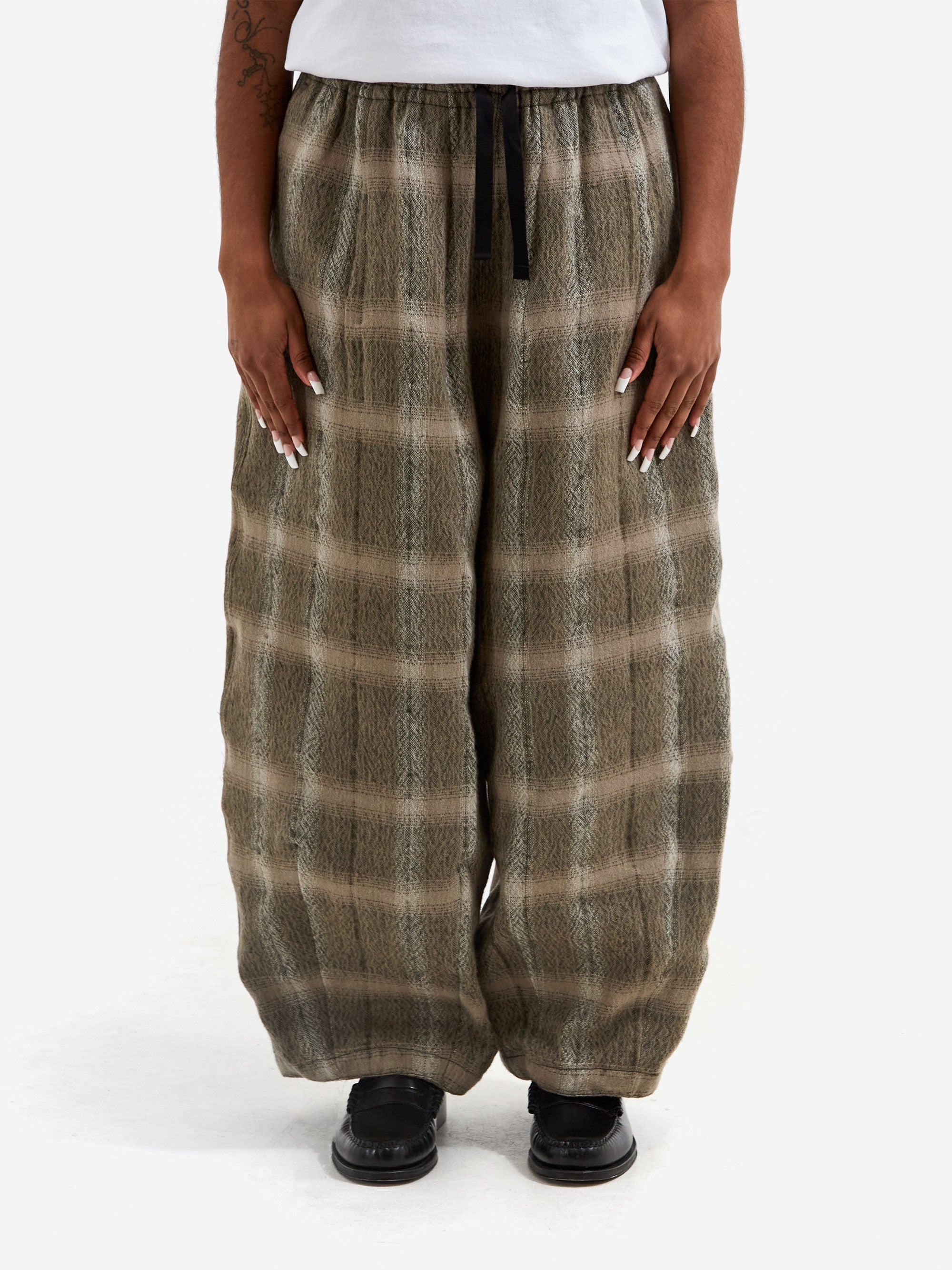 Needles H.D.P Plaid Pant - Olive – Goodhood