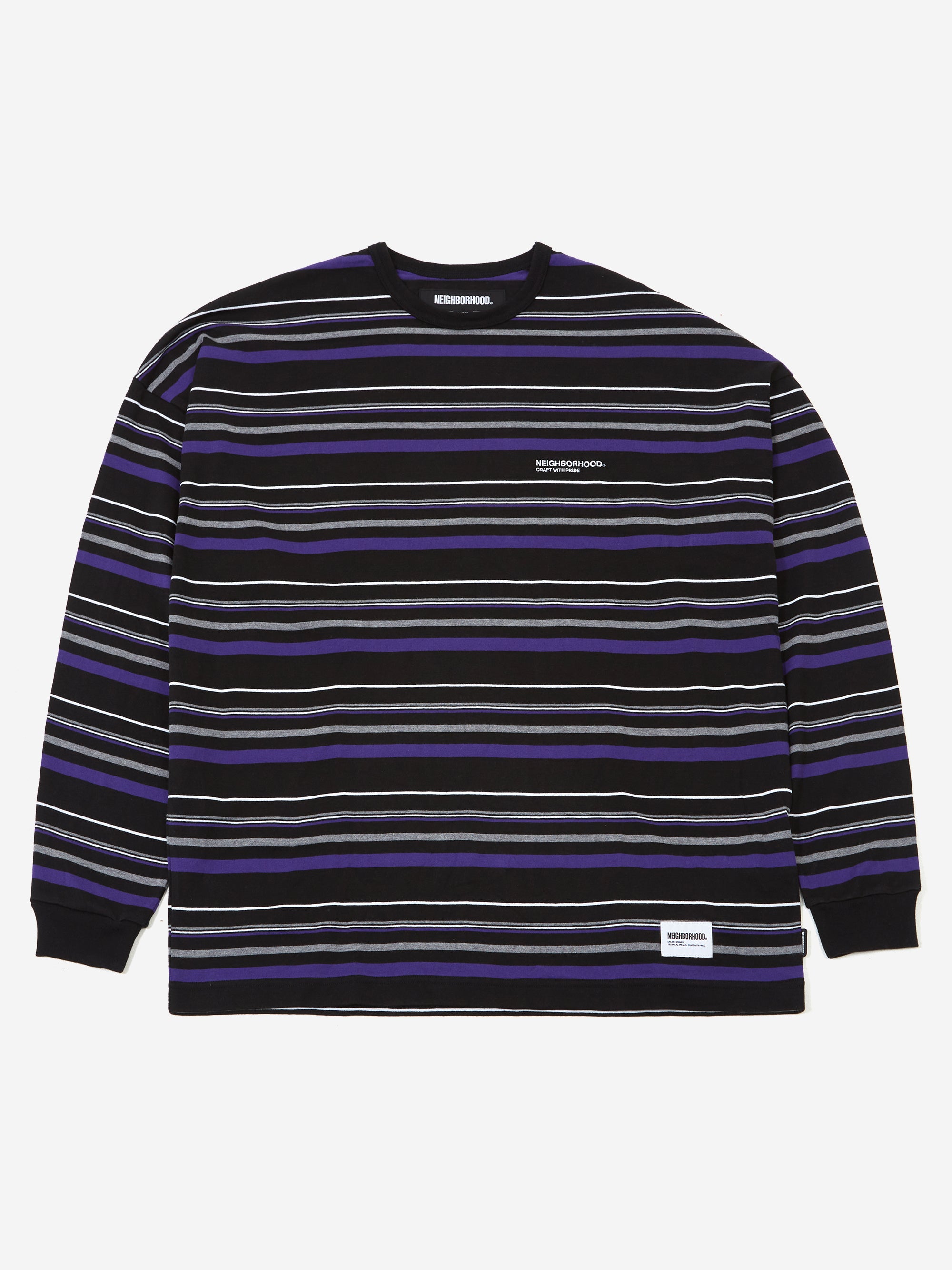 Neighborhood Border Crewneck Long Sleeve - Black