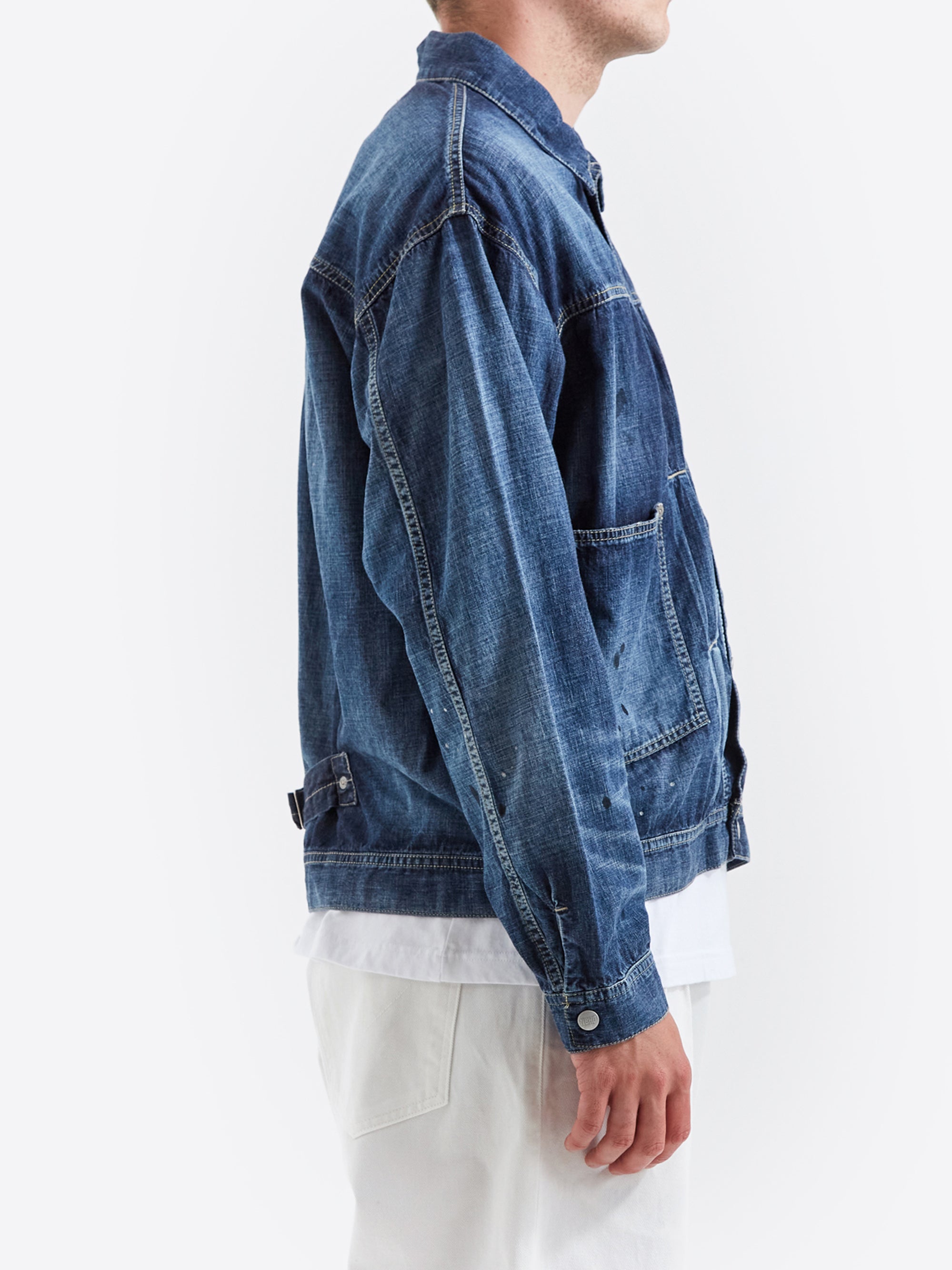 Neighborhood Washed Denim Lightweight Jacket - Indigo – Goodhood