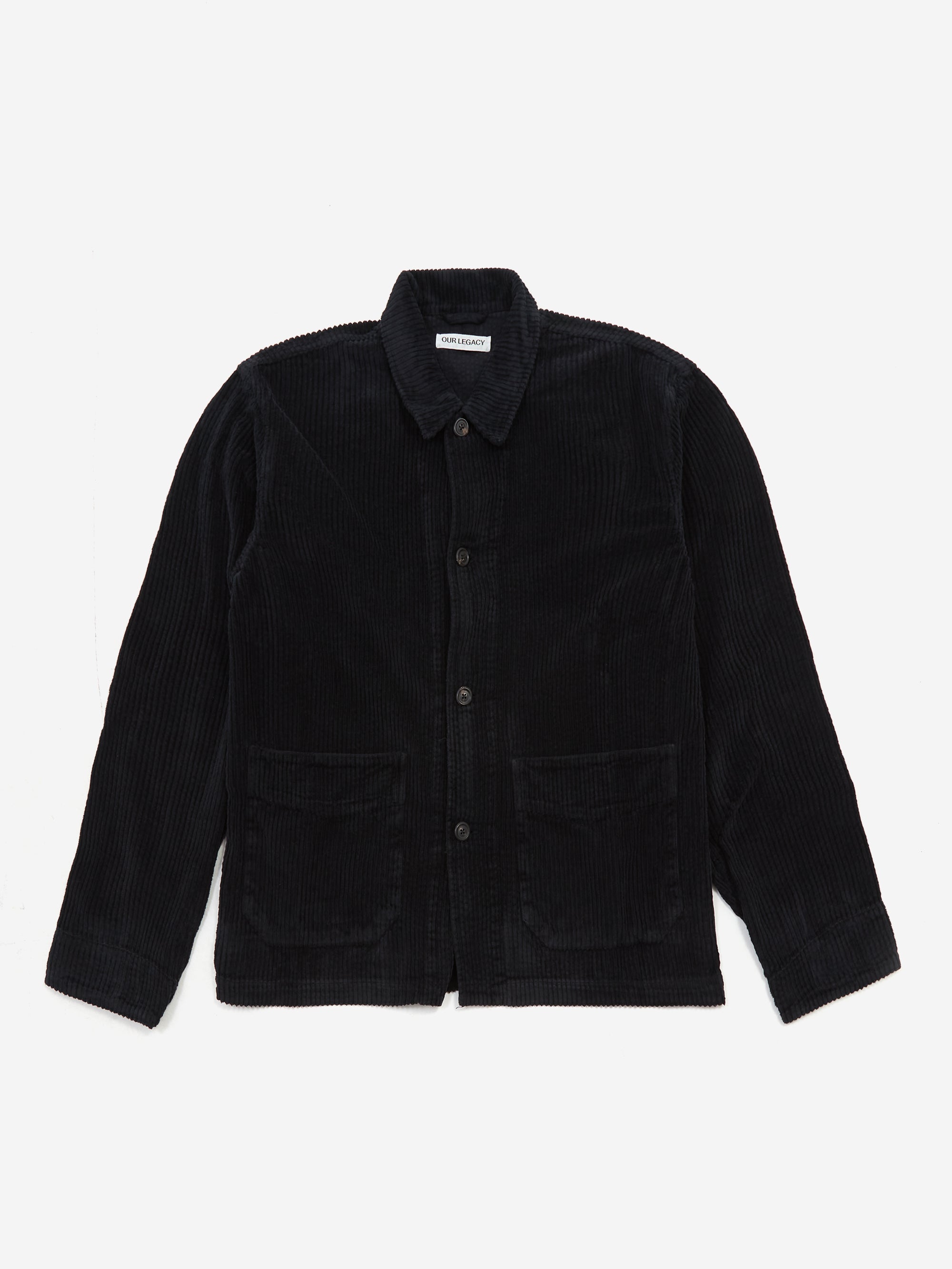 Our Legacy Archive Box Jacket - Worn Black Rustic Cord