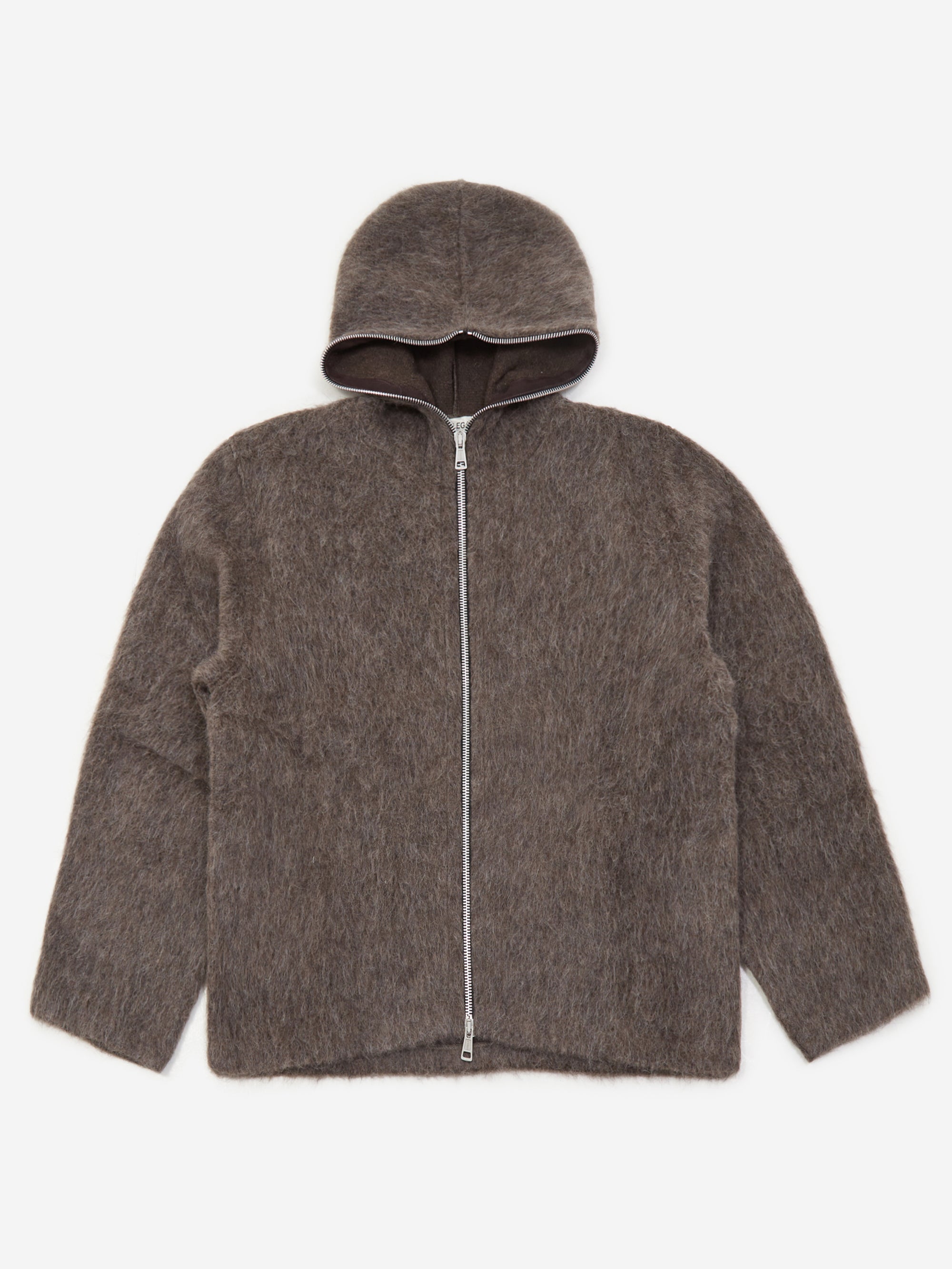 Our Legacy Full Zip Hood - Mole Grey Mohair