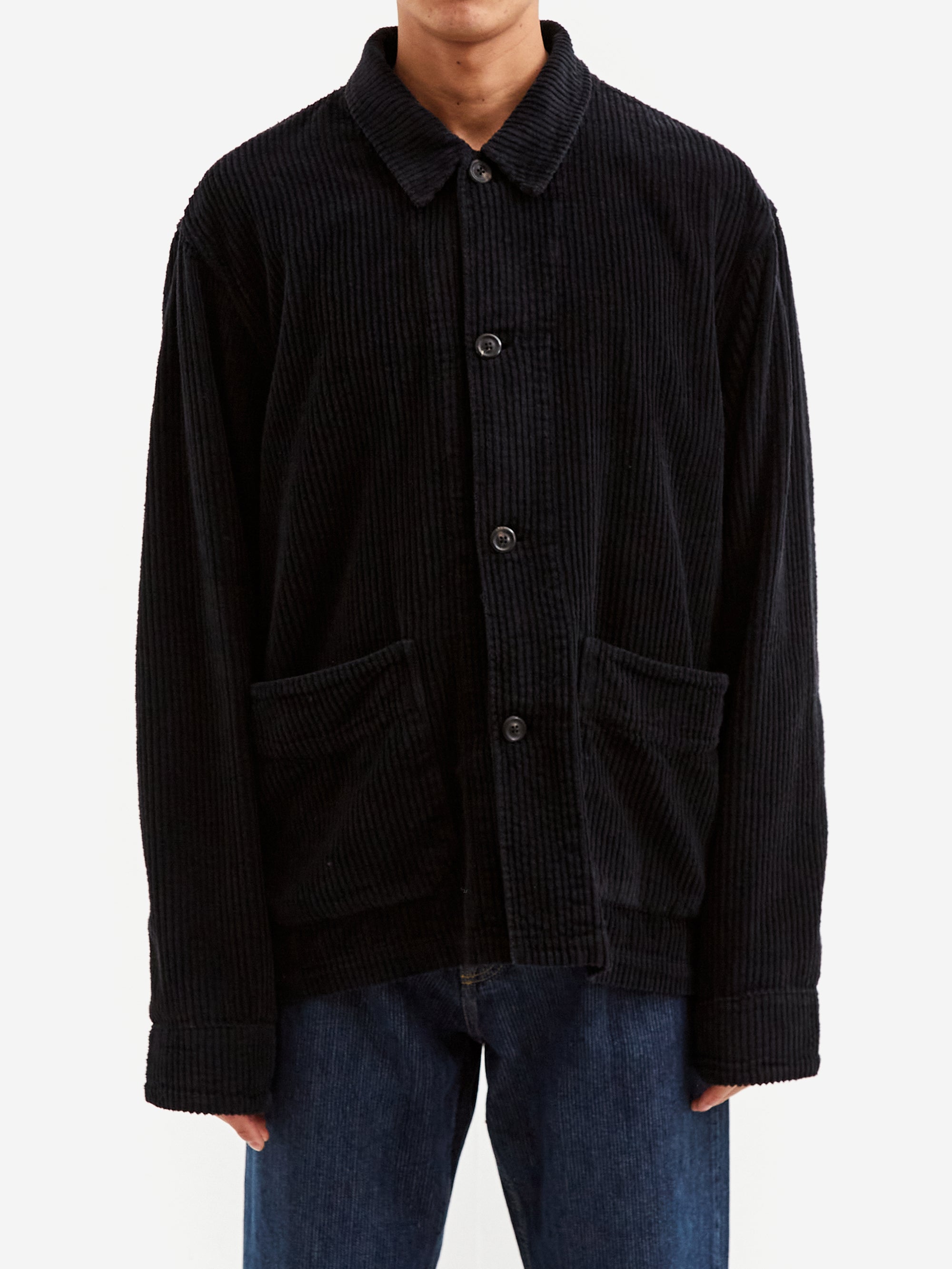 Our Legacy Archive Box Jacket - Worn Black Rustic Cord