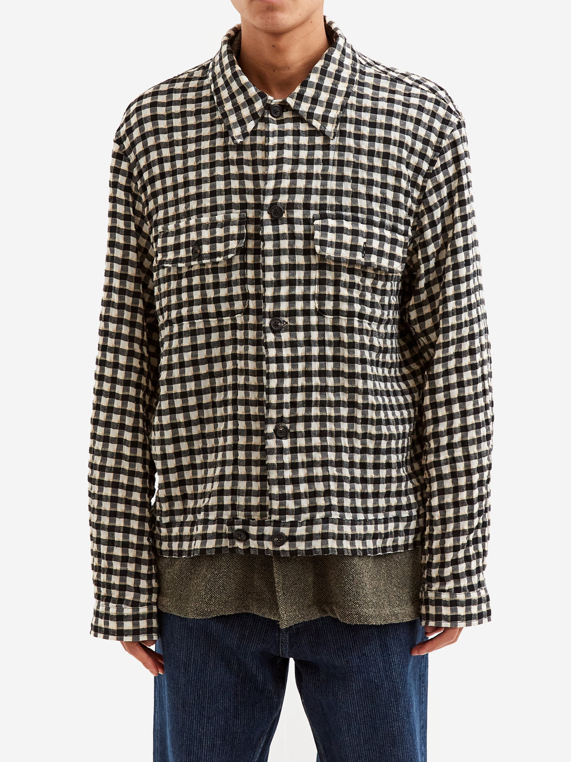 Our Legacy Coach Shirt - Wyoming Check Crube Seersucker