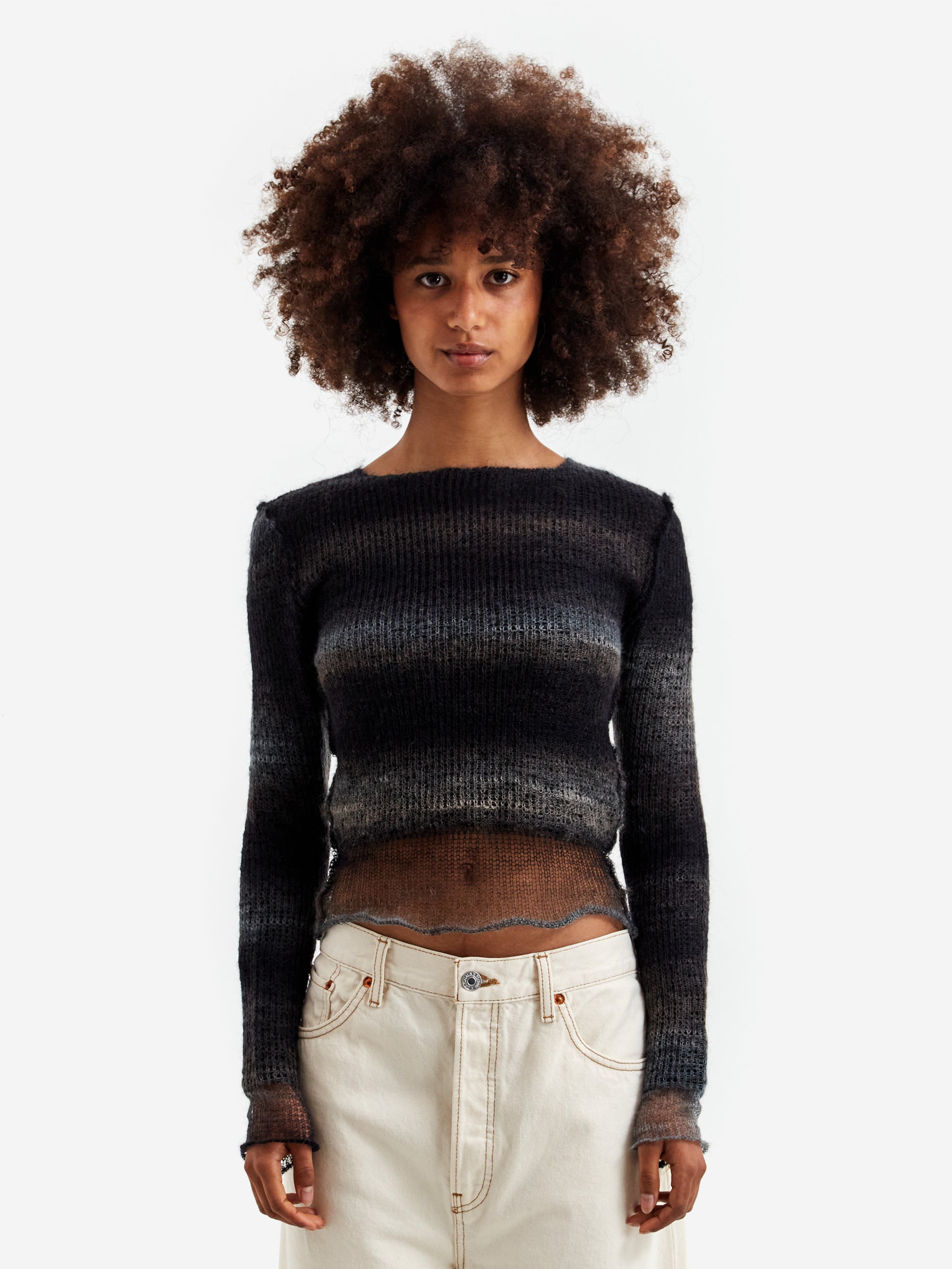 Perverze Double Mohair Cropped Top - Black – Goodhood