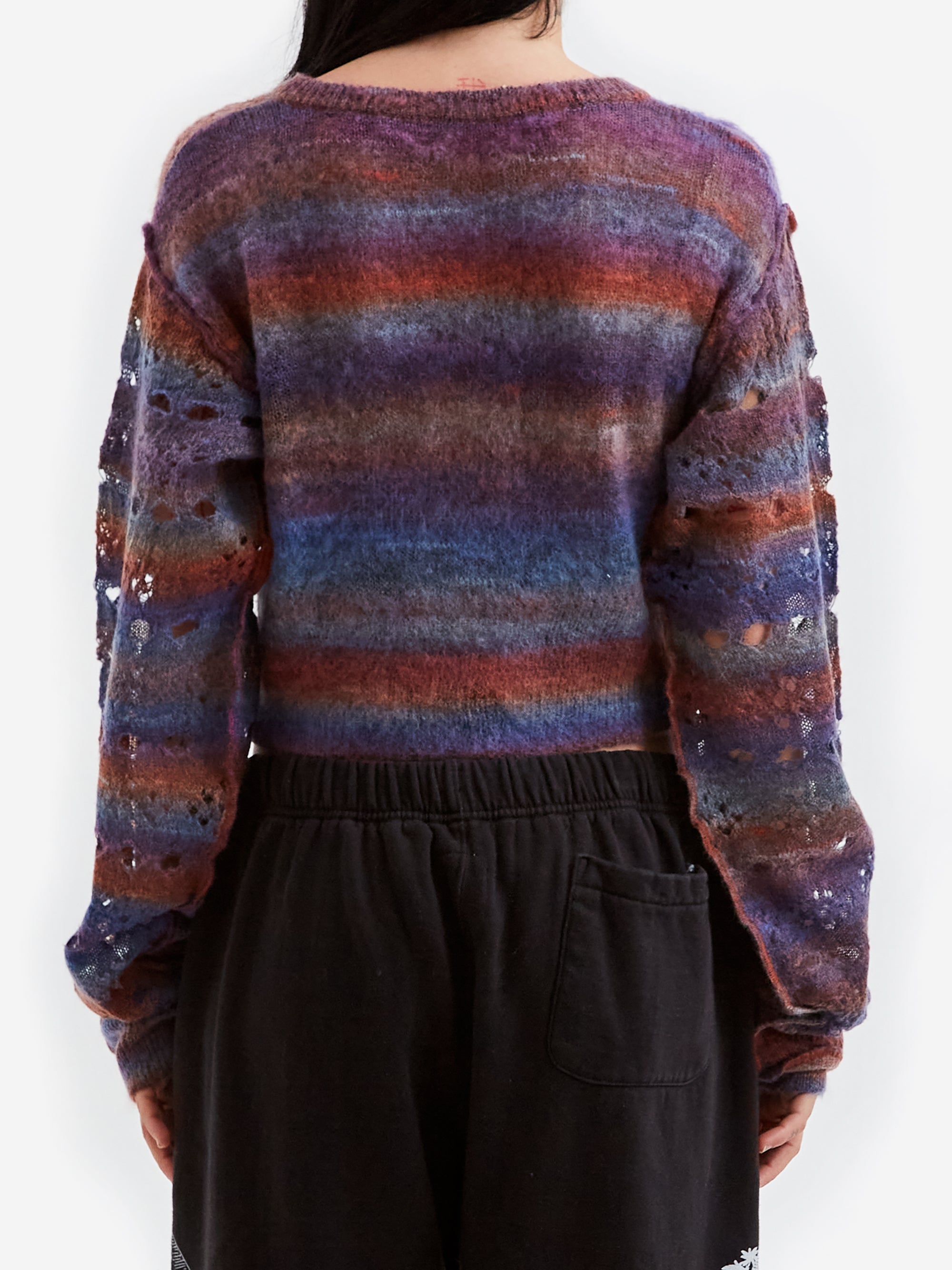 Holey Pattern Mohair Knit CardiganHoleyPatte