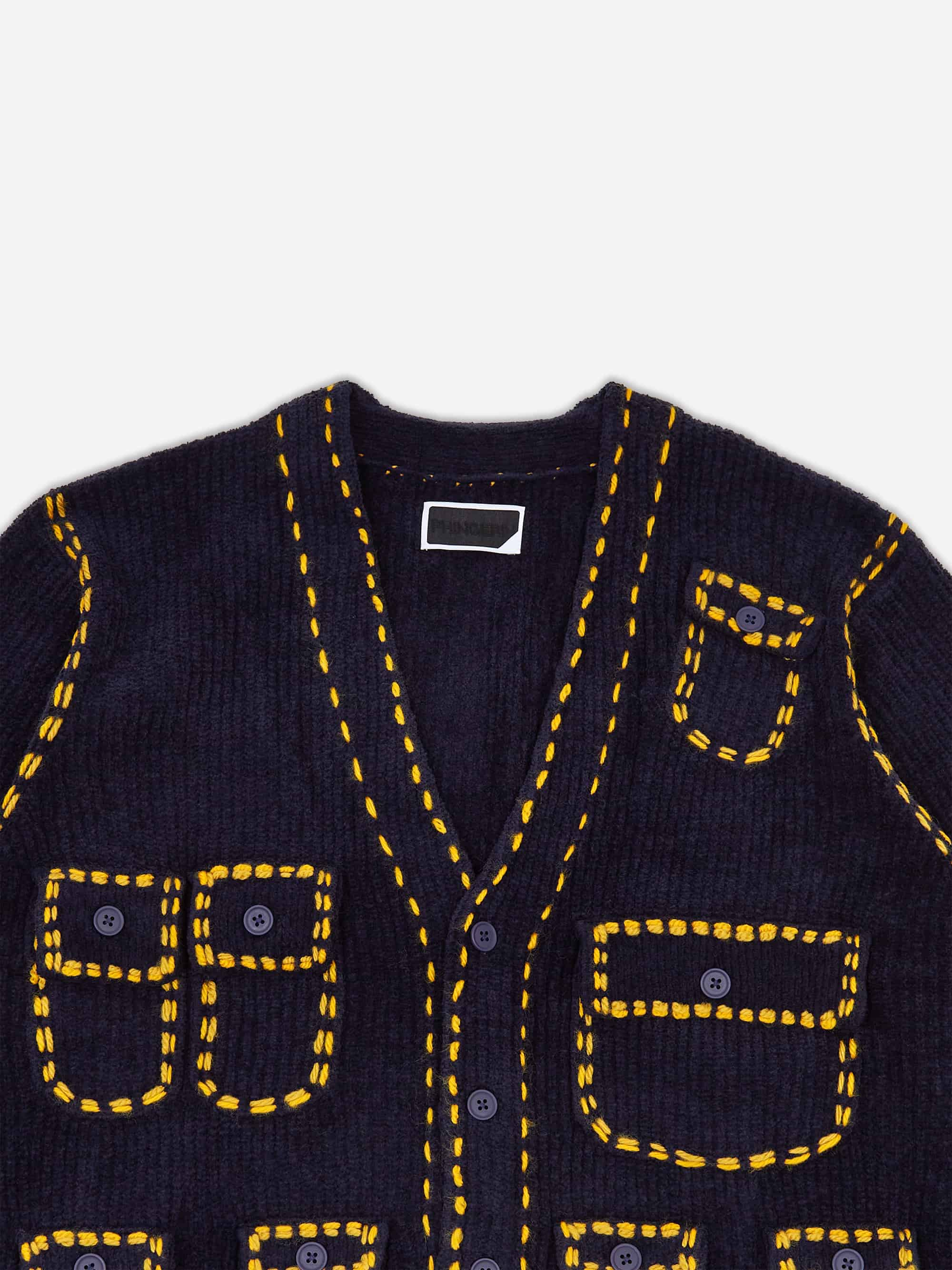 Phingerin PG1 Pocket Cardigan - Navy – Goodhood