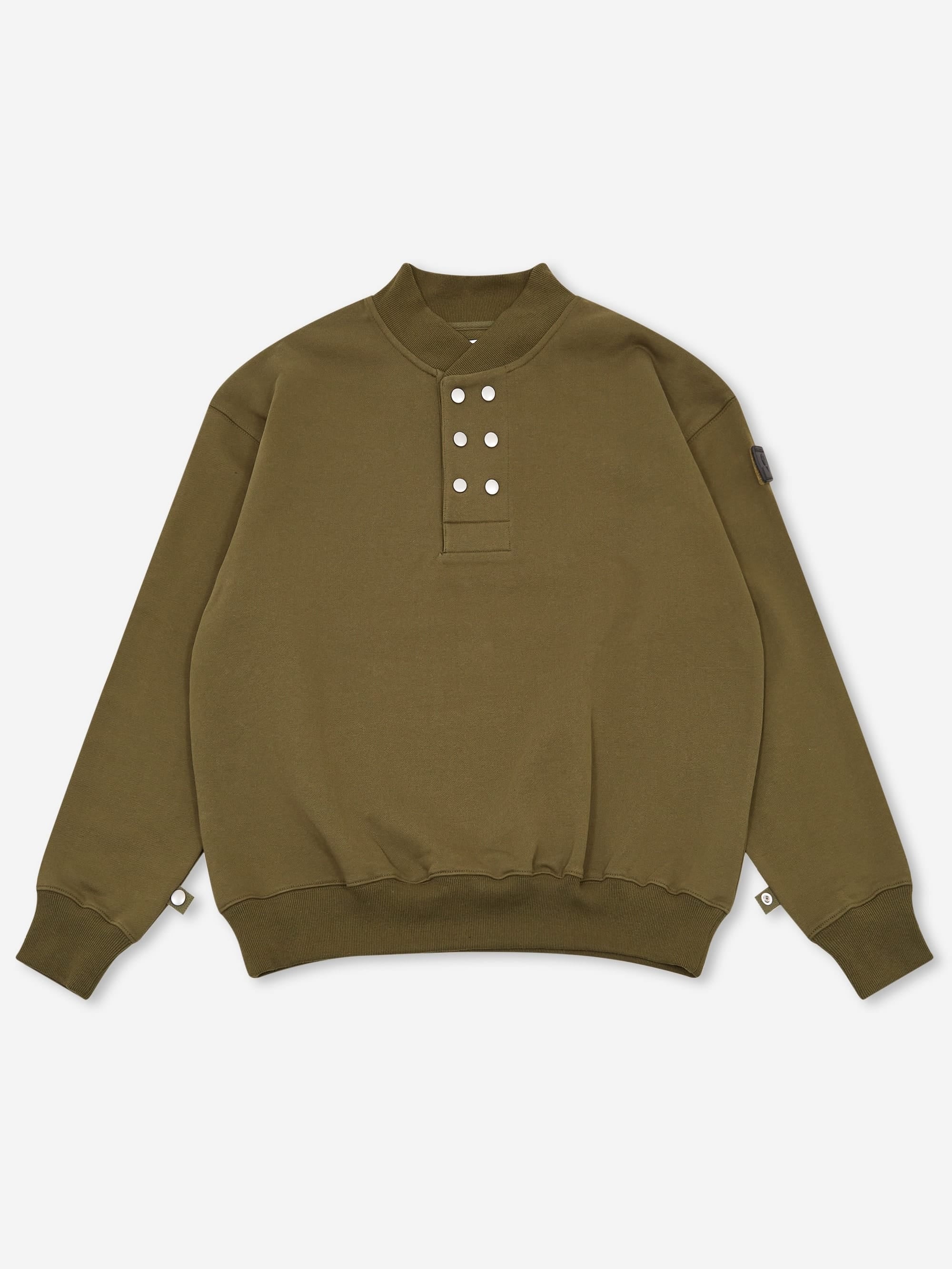Phingerin Double Henley Sweatshirt - Olive Drab – Goodhood