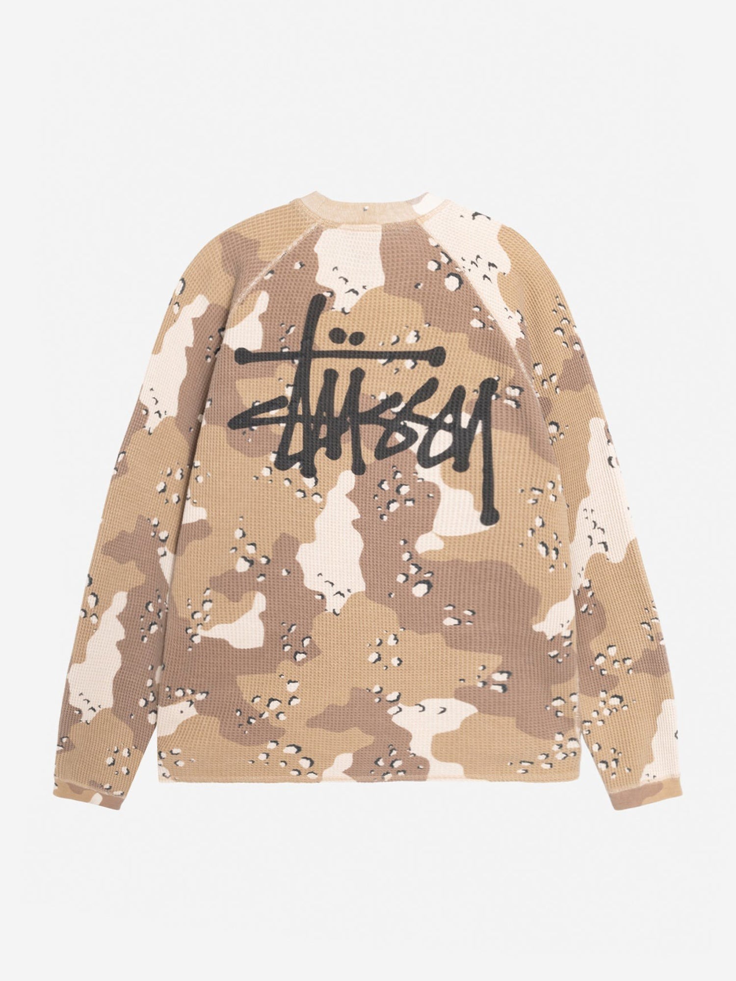 Stussy Raglan Thermal Basic Stock - Desert Camo – Goodhood