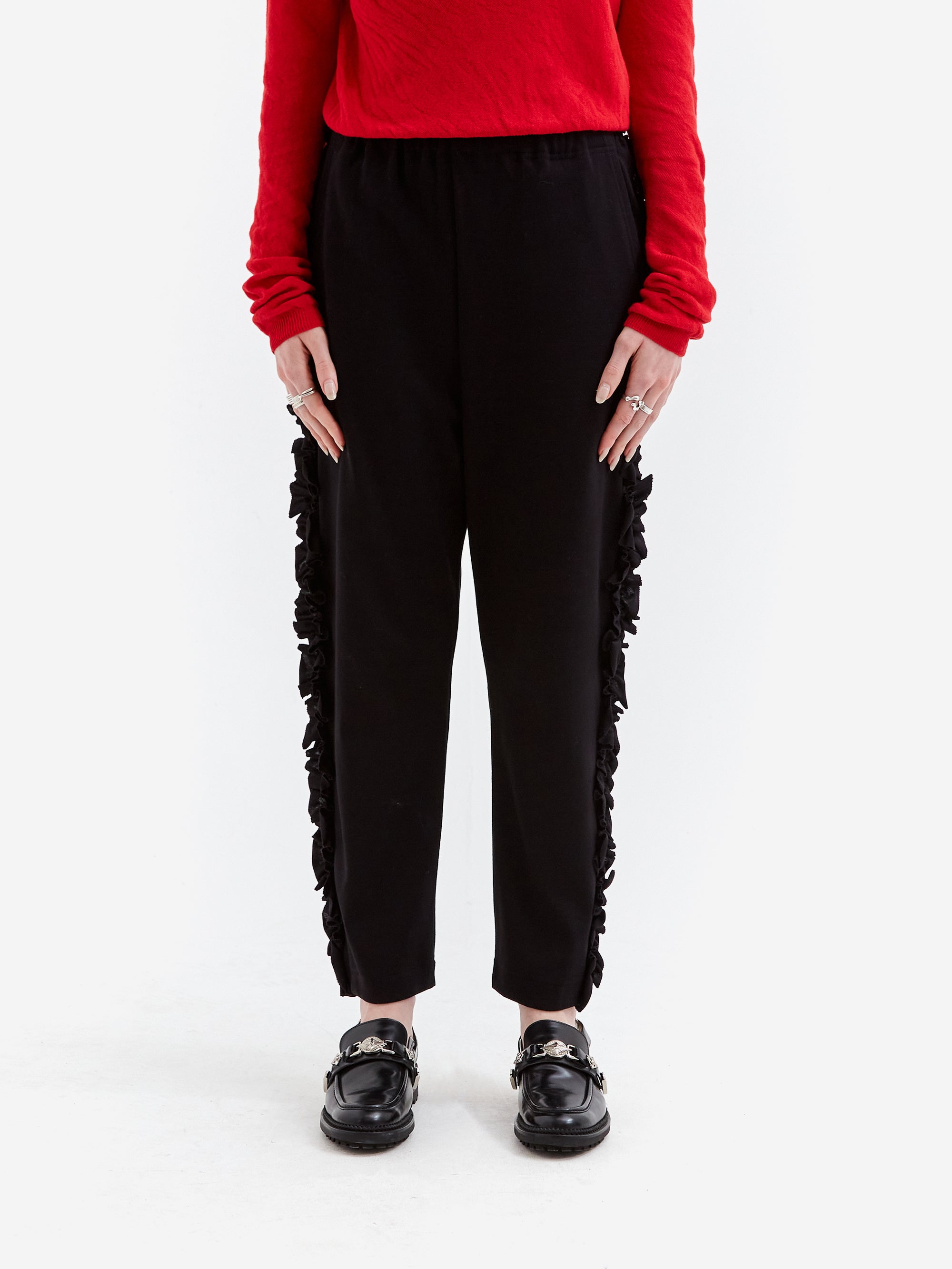 Rhodolirion Swallow Frill Side Pants - Black – Goodhood