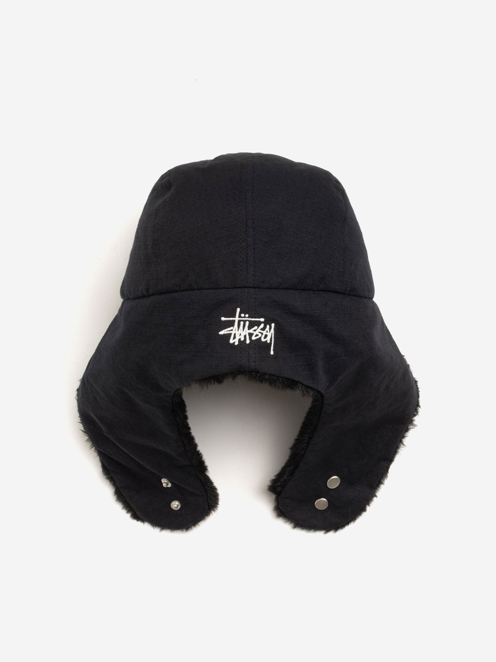 Stussy Trapper Cap - Black – Goodhood
