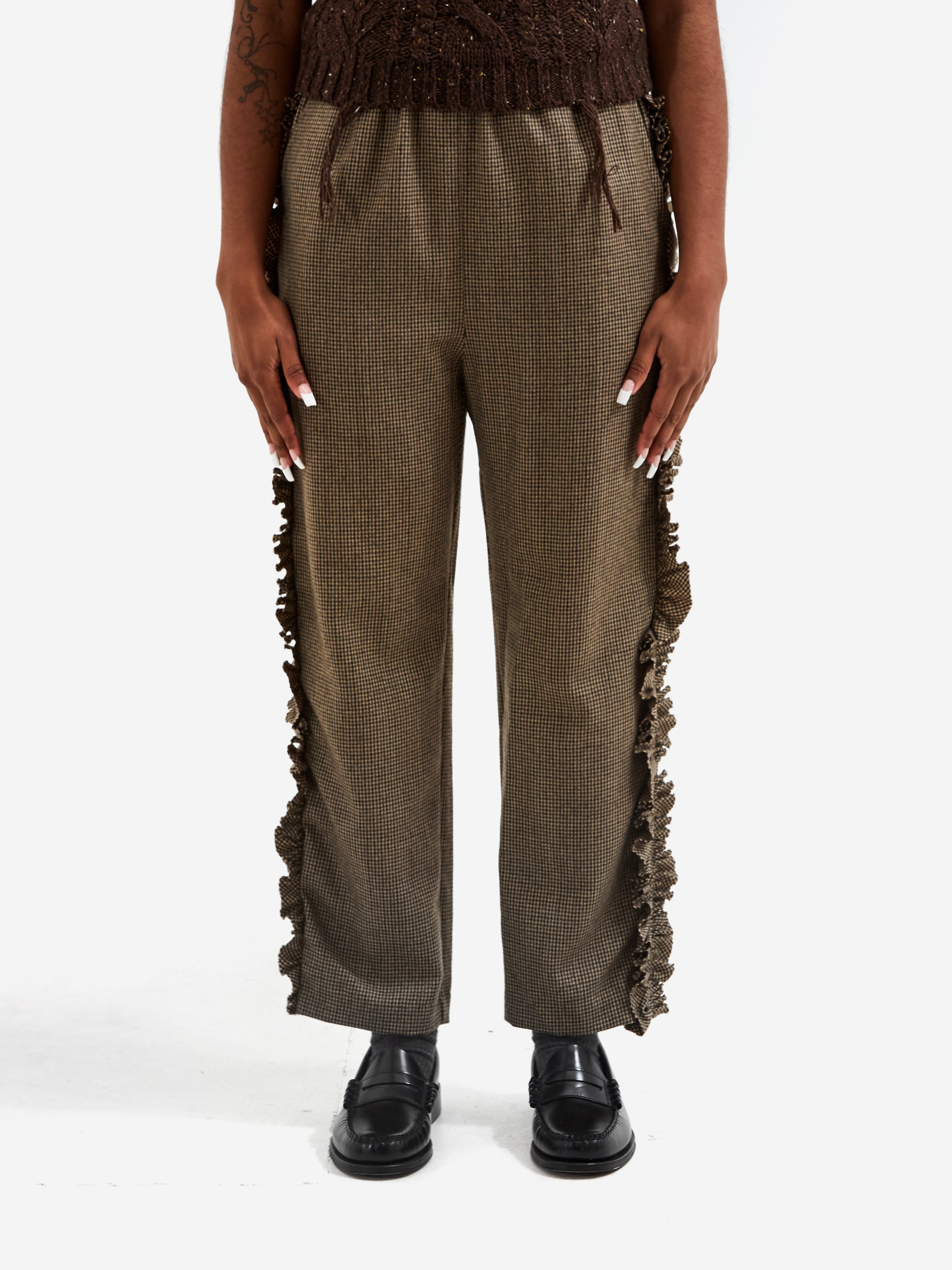Rhodolirion Frill Side Pants - Houndstooth – Goodhood