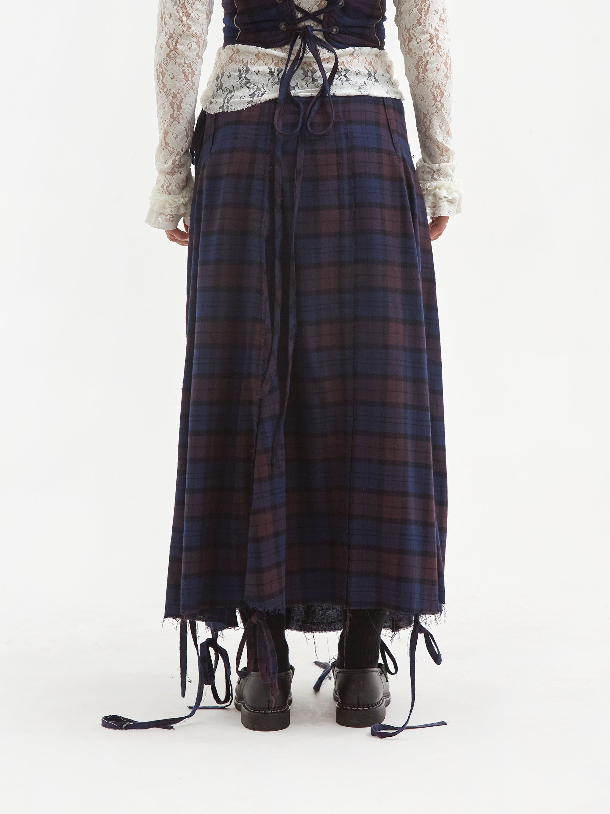 Rumia Checkered Knit Skirt