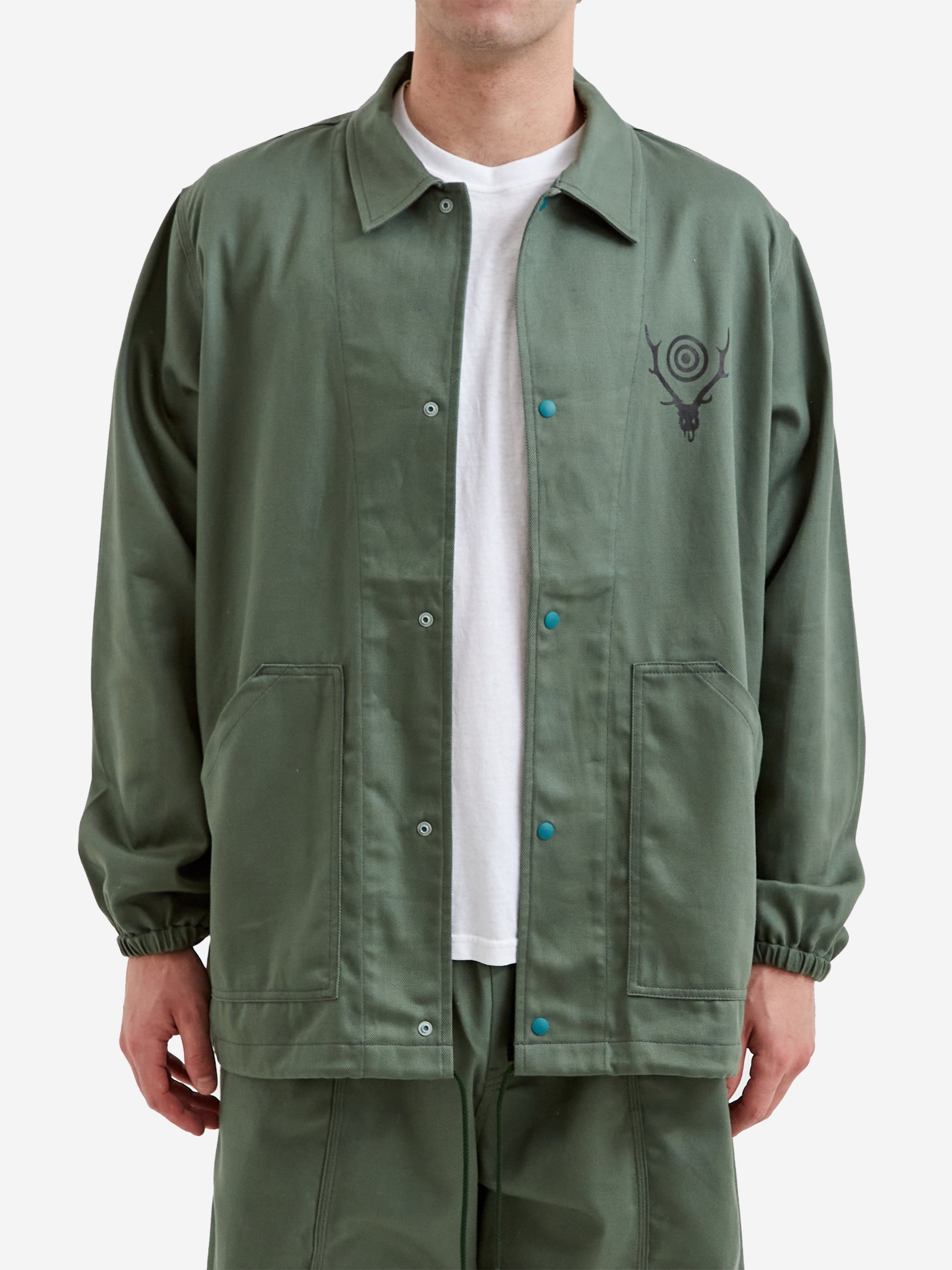 South2 West8 Coach Jacket - Moss Green – Goodhood