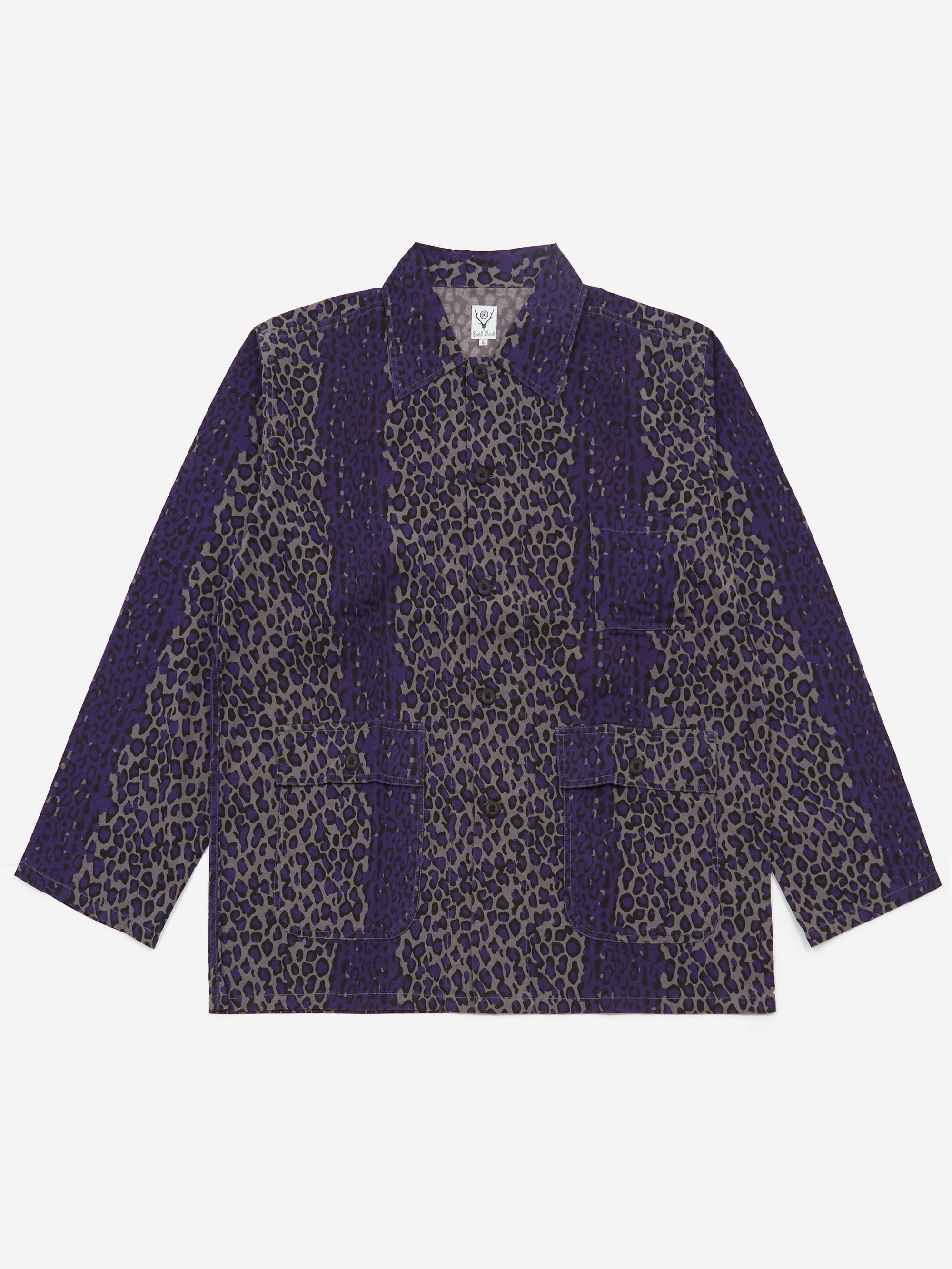 South2 West8 Hunting Shirt - Leopard - Black/Purple – Goodhood