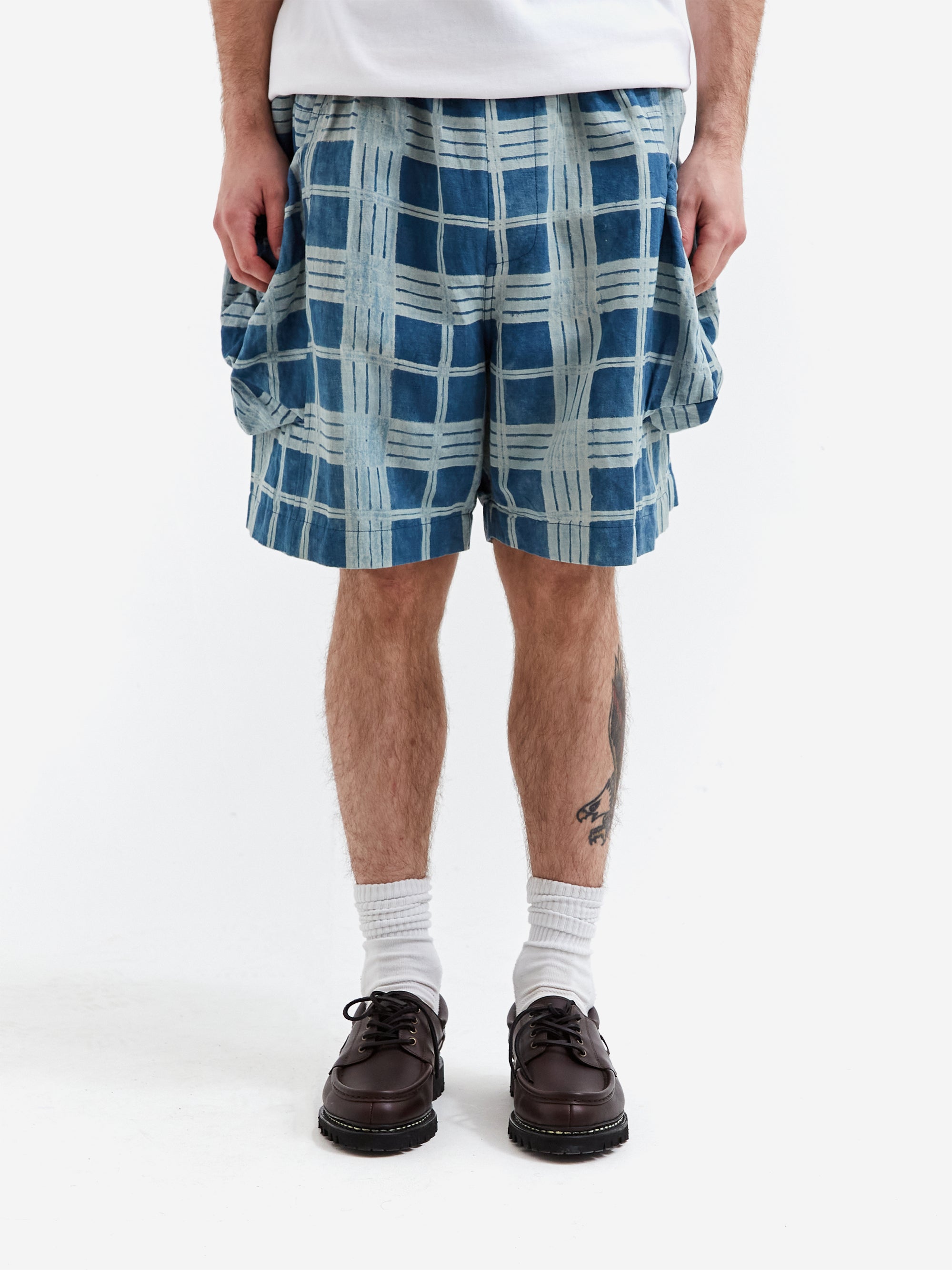 Story mfg. Salt Shorts - Indigo Check – Goodhood