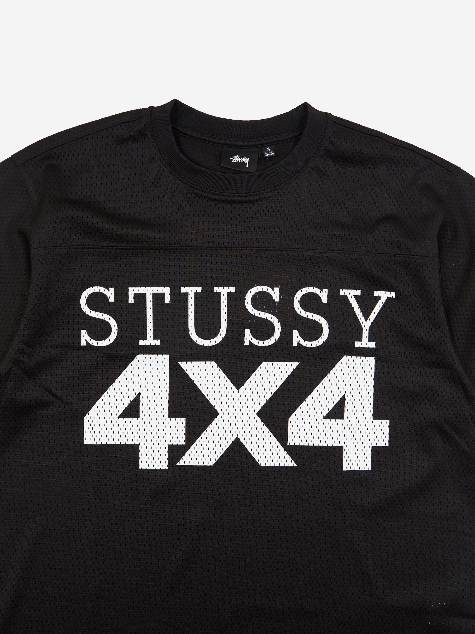 Stussy 4x4 Mesh Football Jersey - Black