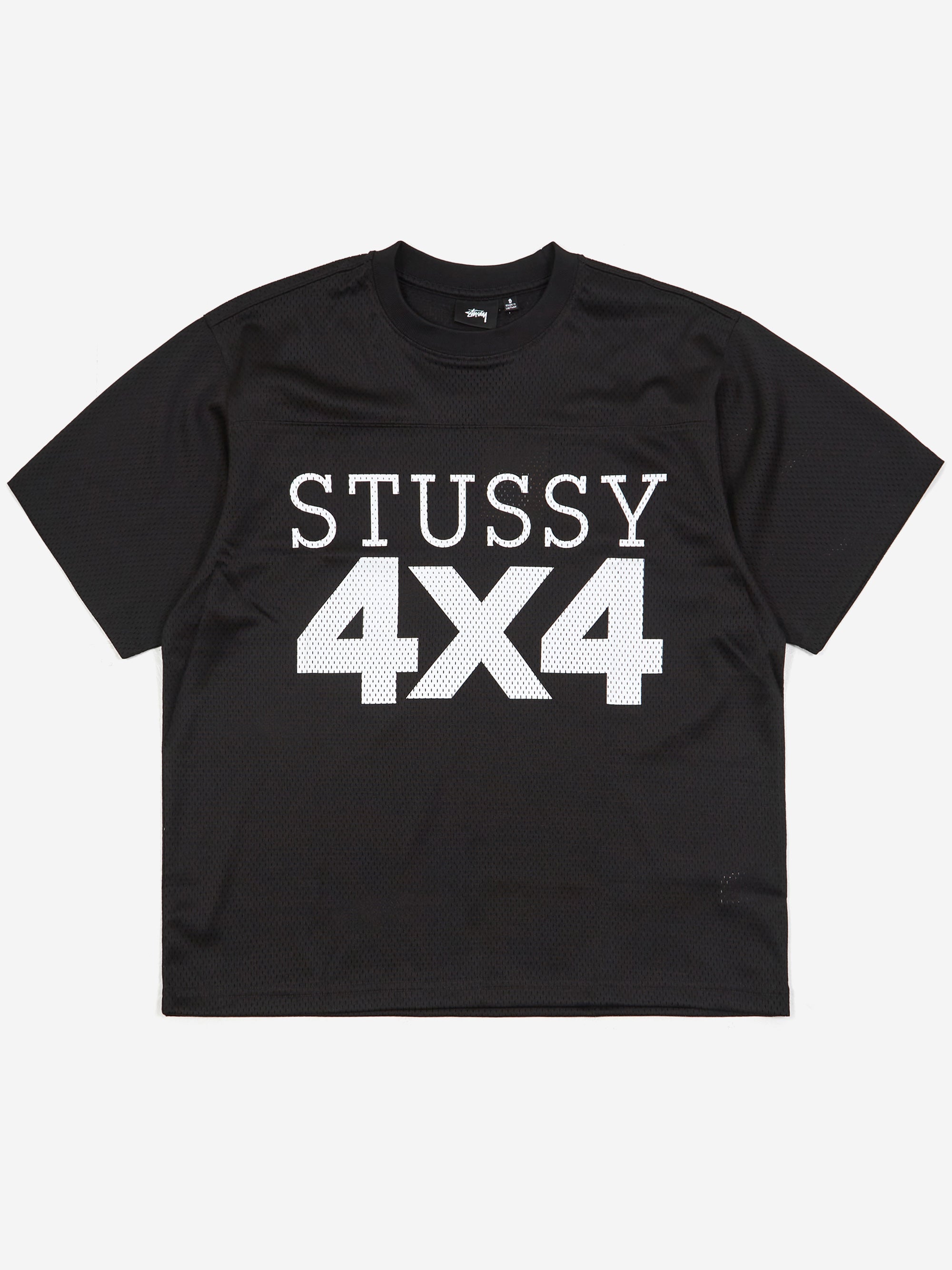 Stussy 4x4 Mesh Football Jersey - Black