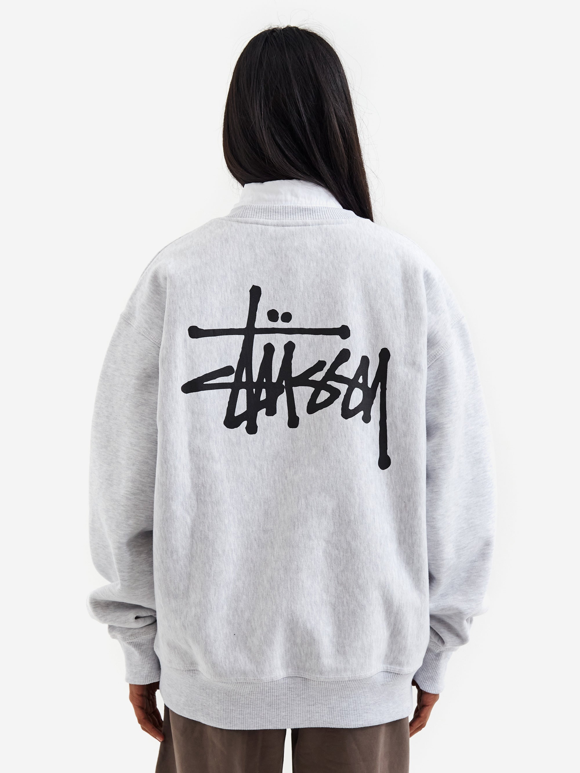 STUSSY BASIC HOODIE HEATHER GREY – BLENDS