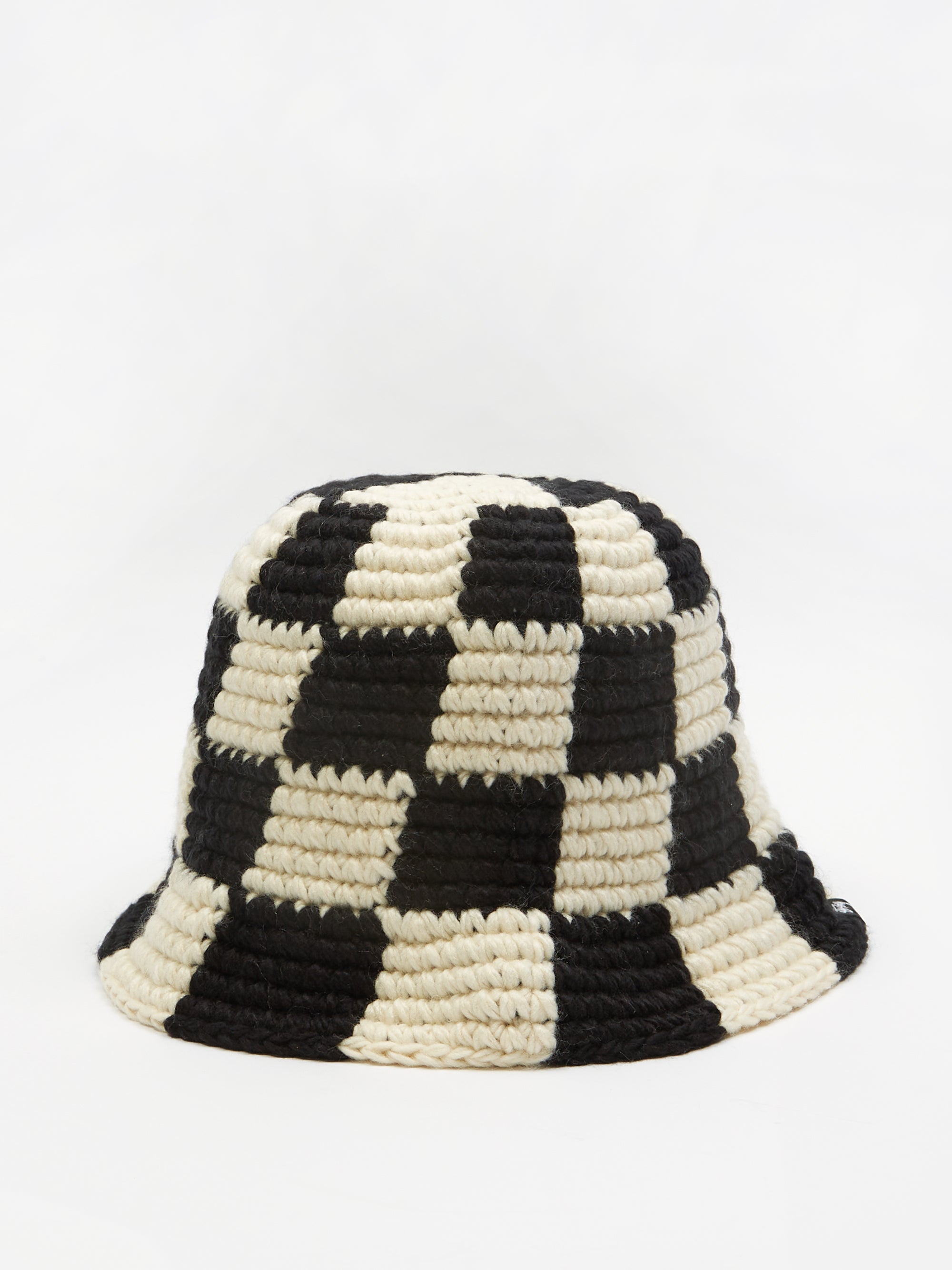 Stussy Checker Knit Bucket Hat W - Black