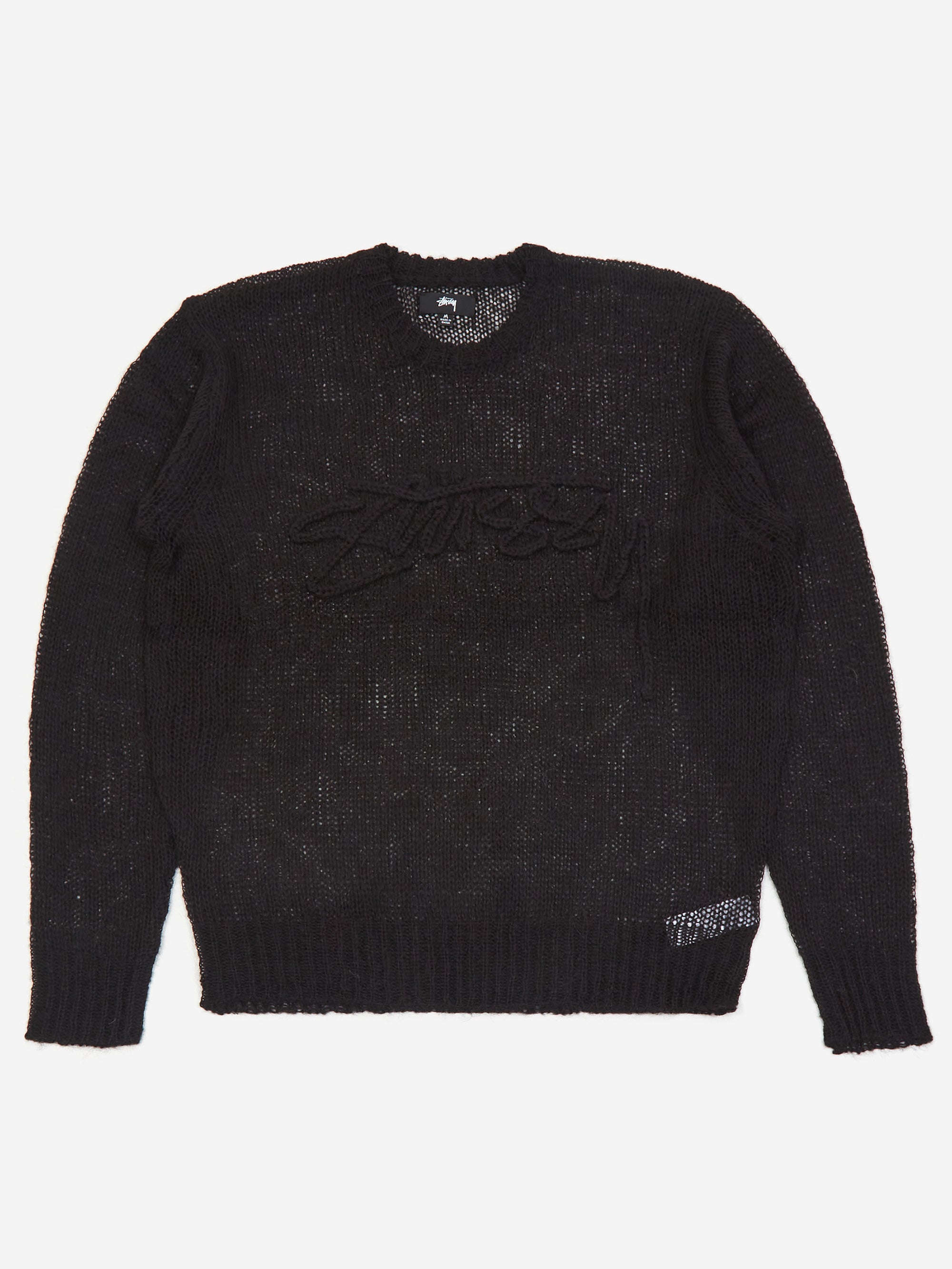 Stussy Loose Knit Sweater - Black – Goodhood