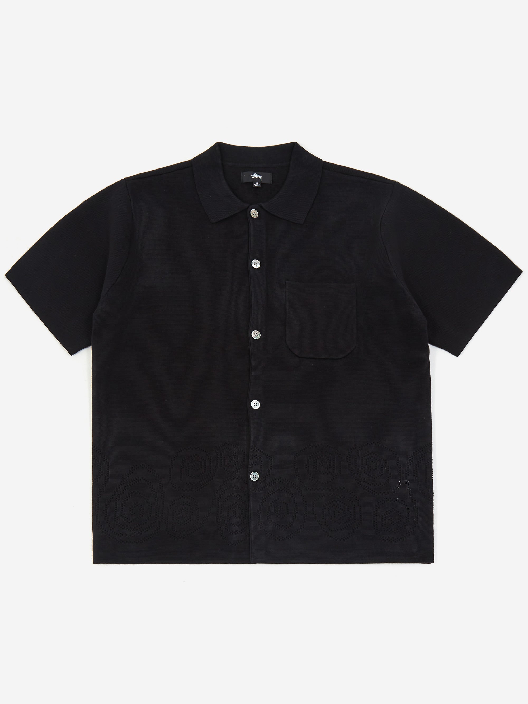 Stussy perforated discount swirl knit shirt