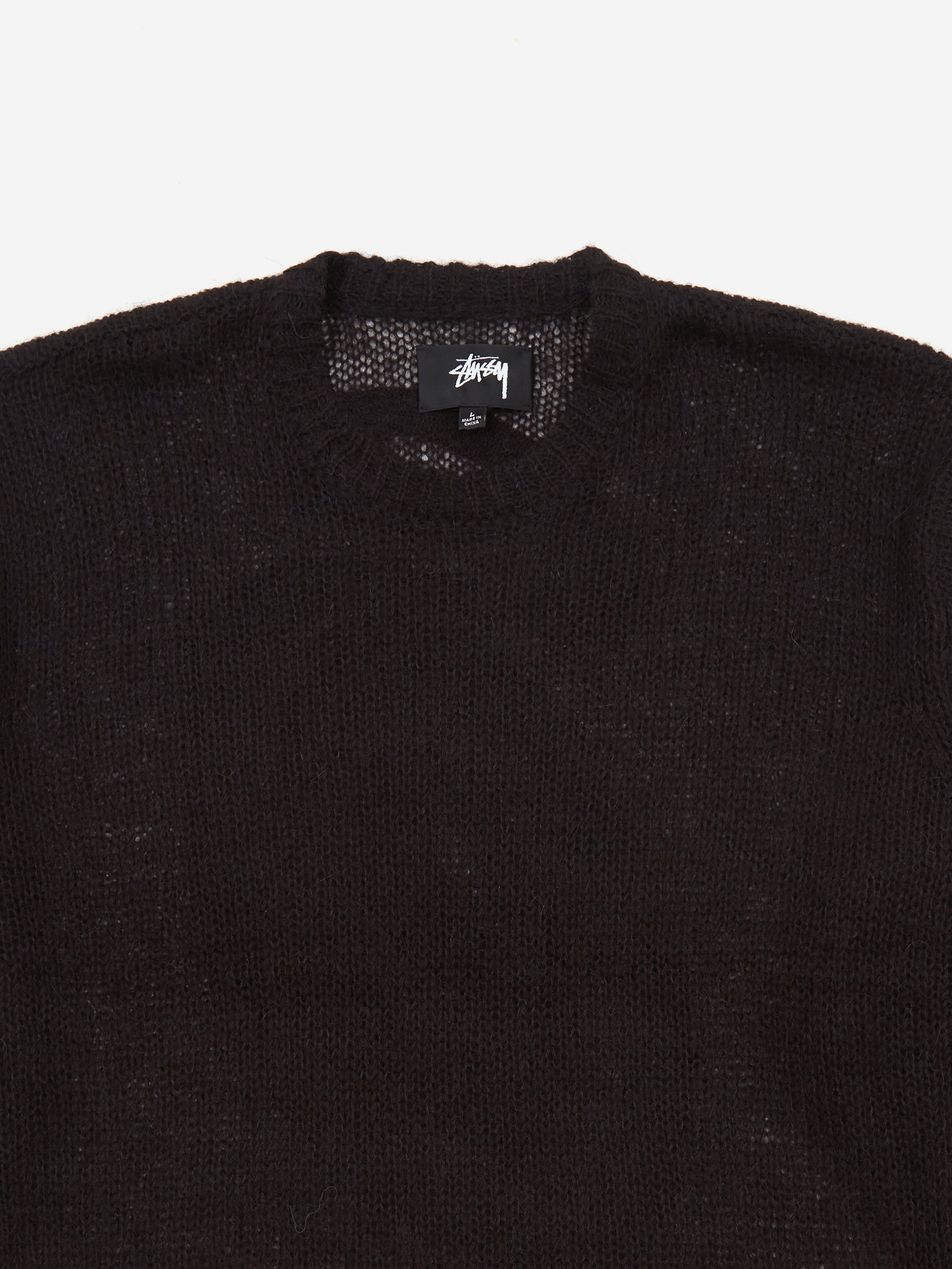 Stussy S Loose Knit Sweater - Black – Goodhood