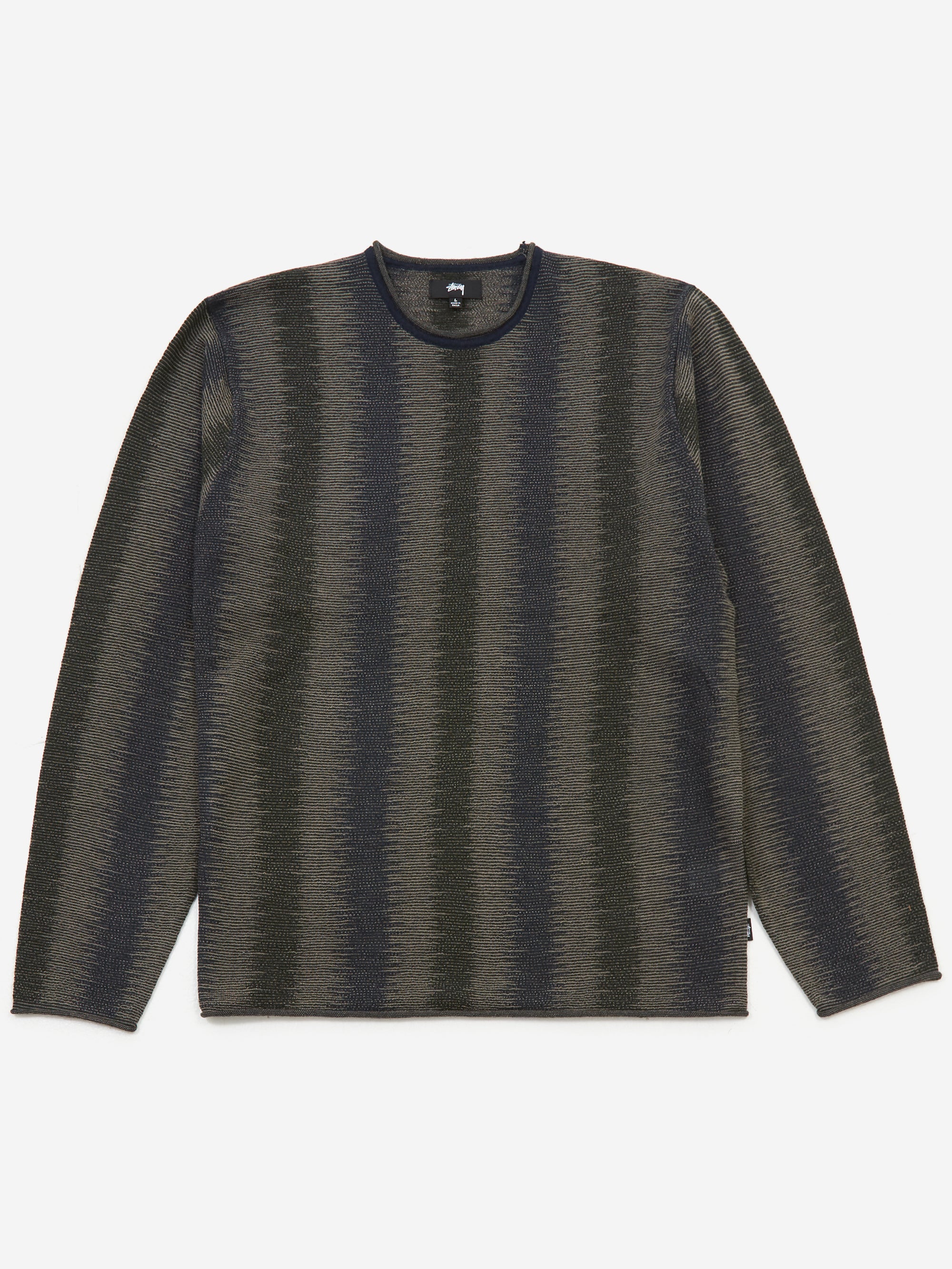 あ*。様 Stussy SHADOW STRIPE SWEATER XL Stussy Shadow Stripe Sweater - Natural | Garmentory