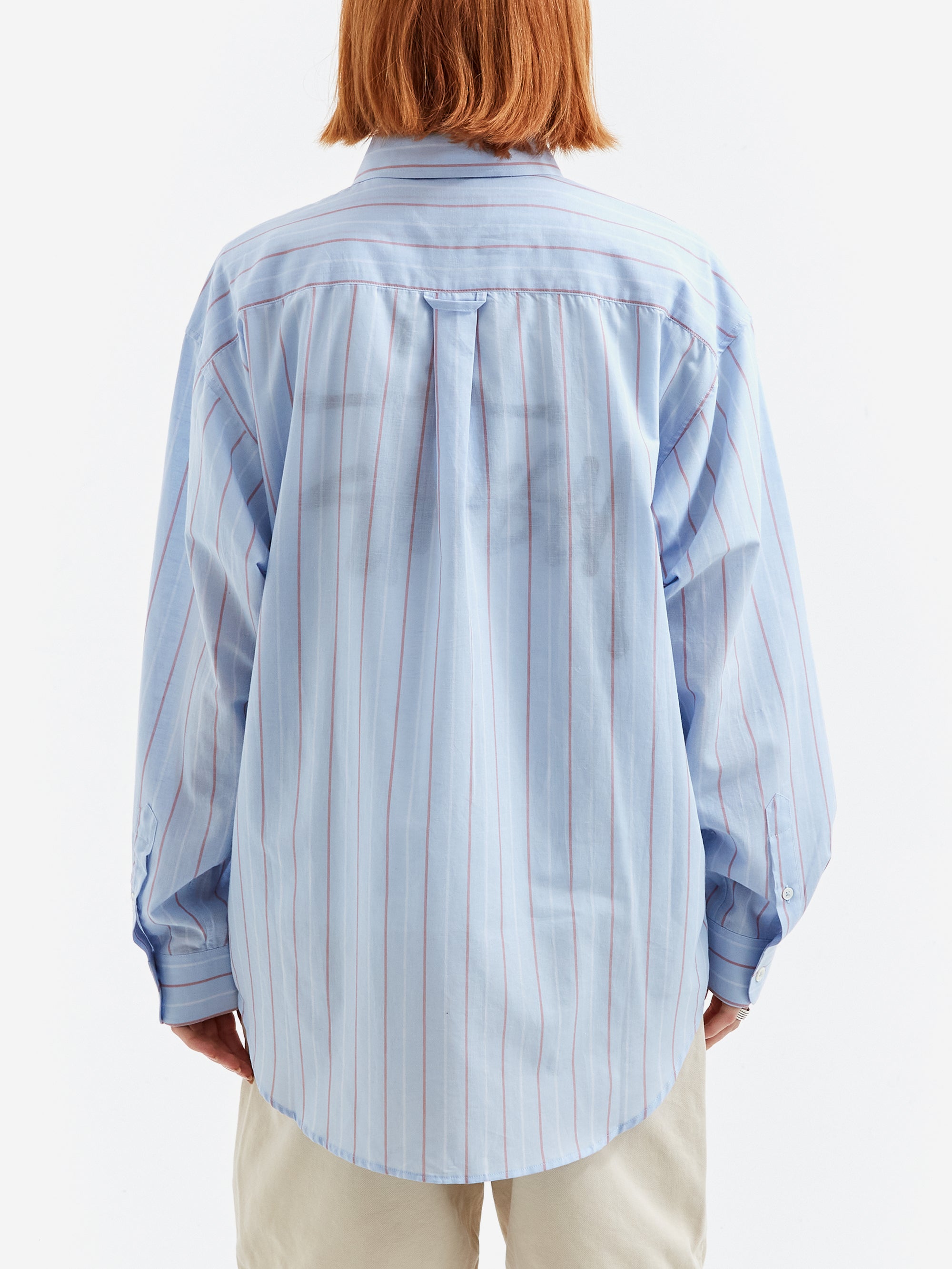 トップス STUSSYCLASSIC SHIRT STRIPED COTTON LINEN Stussy Classic Striped Cotton Linen Shirt Light Blue Men's - SS24 - US