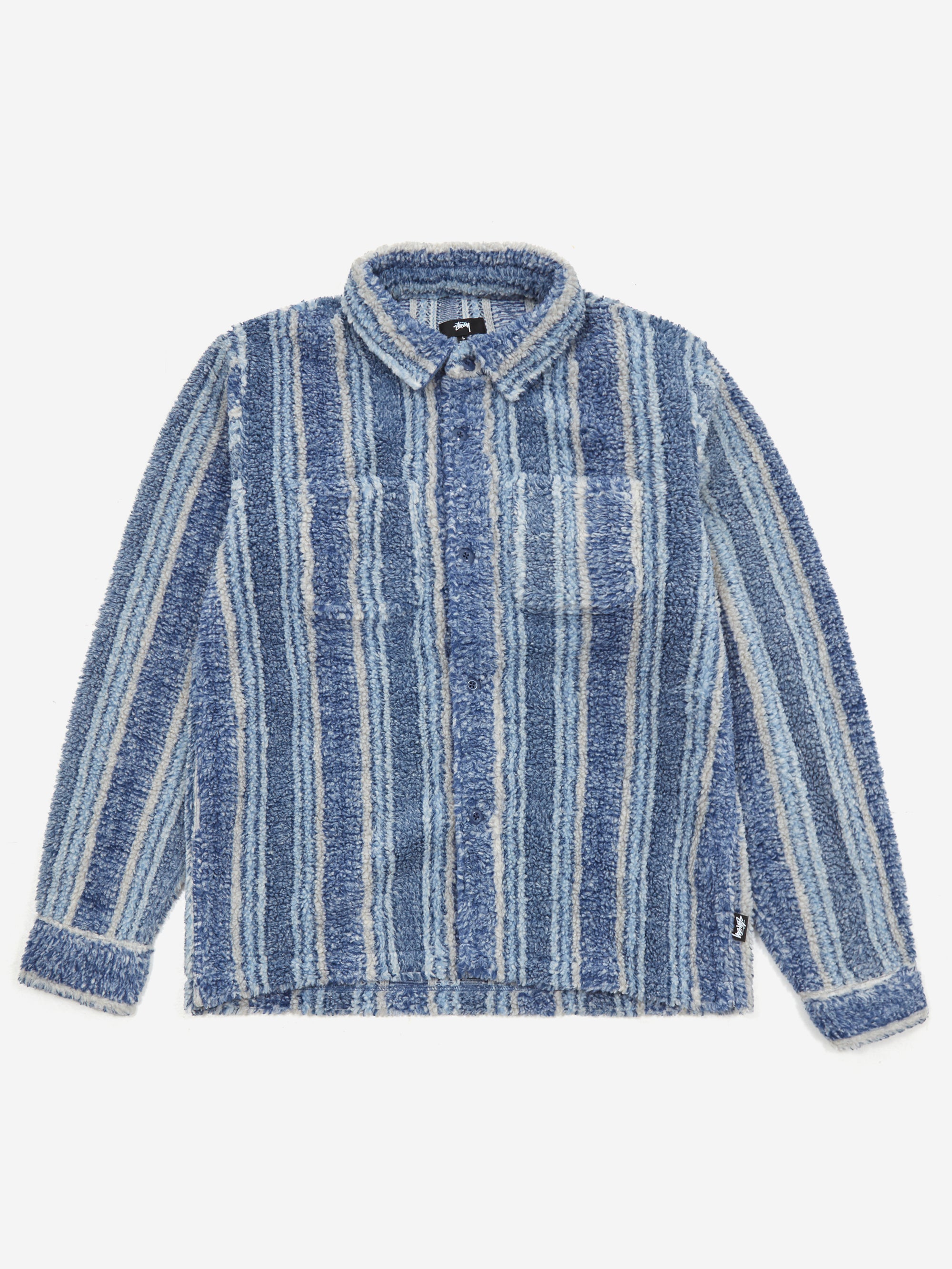 Stussy engineer discount stripe shirt