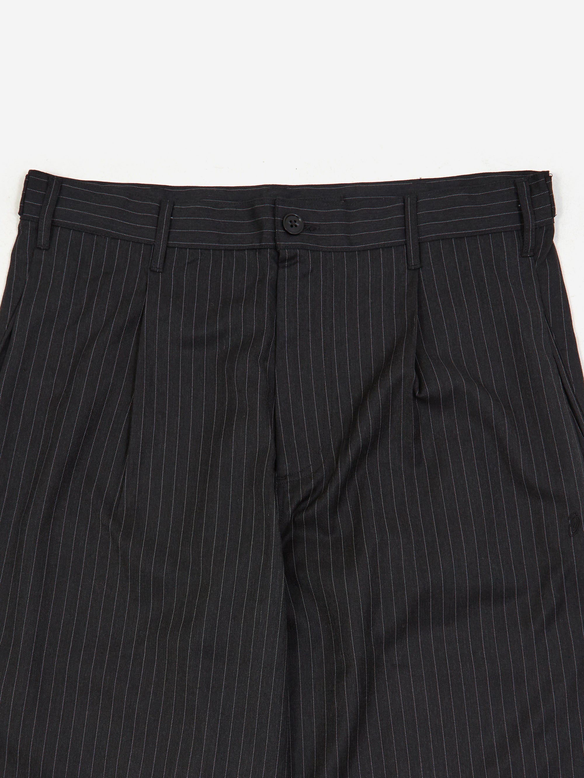 Stussy Volume Pleated Short Stripe Black 公式 - パンツ